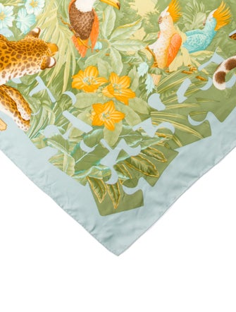 Salvatore Ferragamo Silk Animal Print Scarf