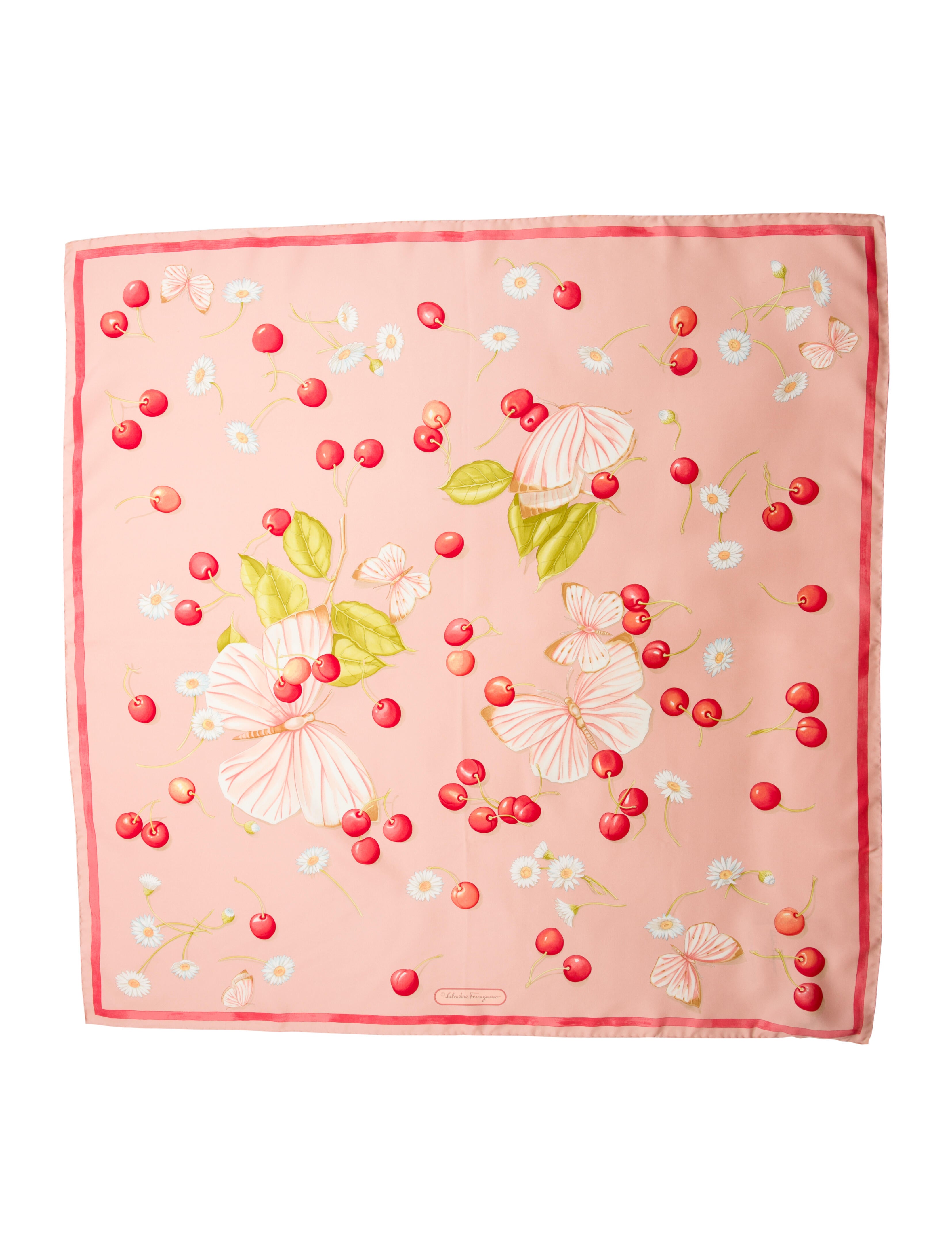 Salvatore Ferragamo Silk Floral Print Scarf