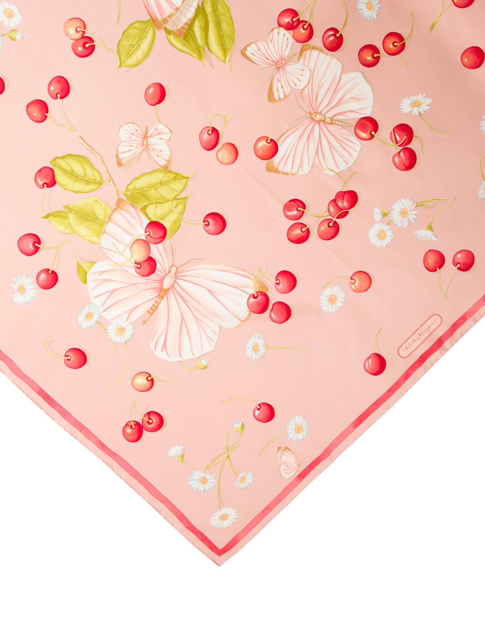 Salvatore Ferragamo Silk Floral Print Scarf