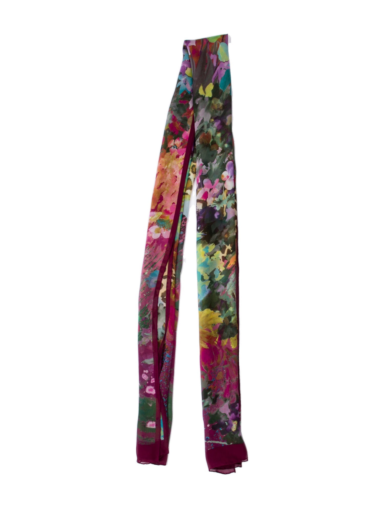 Salvatore Ferragamo Silk Floral Print Scarf