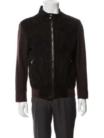 Salvatore Ferragamo Lamb Leather Moto Jacket