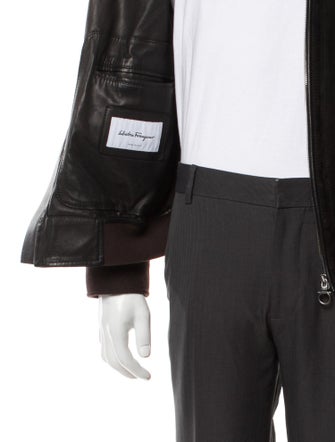 Salvatore Ferragamo Lamb Leather Moto Jacket