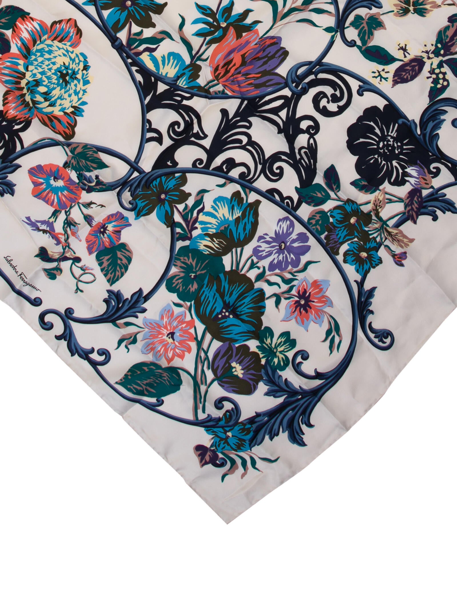 Salvatore Ferragamo Silk Printed Scarf w/ Tags