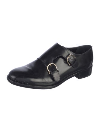 Salvatore Ferragamo Leather Monk Straps