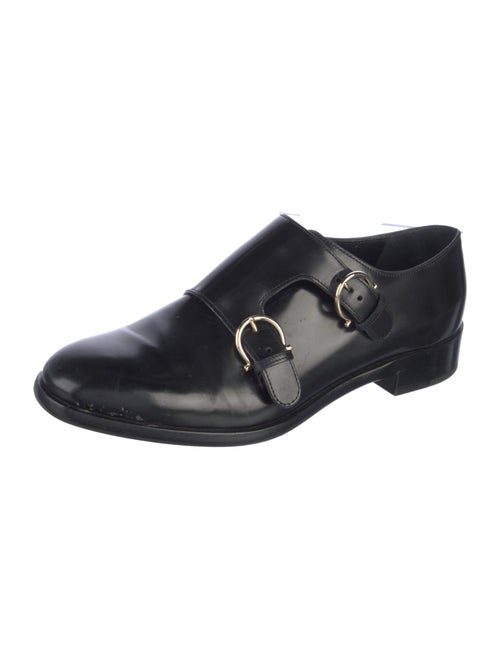 Salvatore Ferragamo Leather Monk Straps