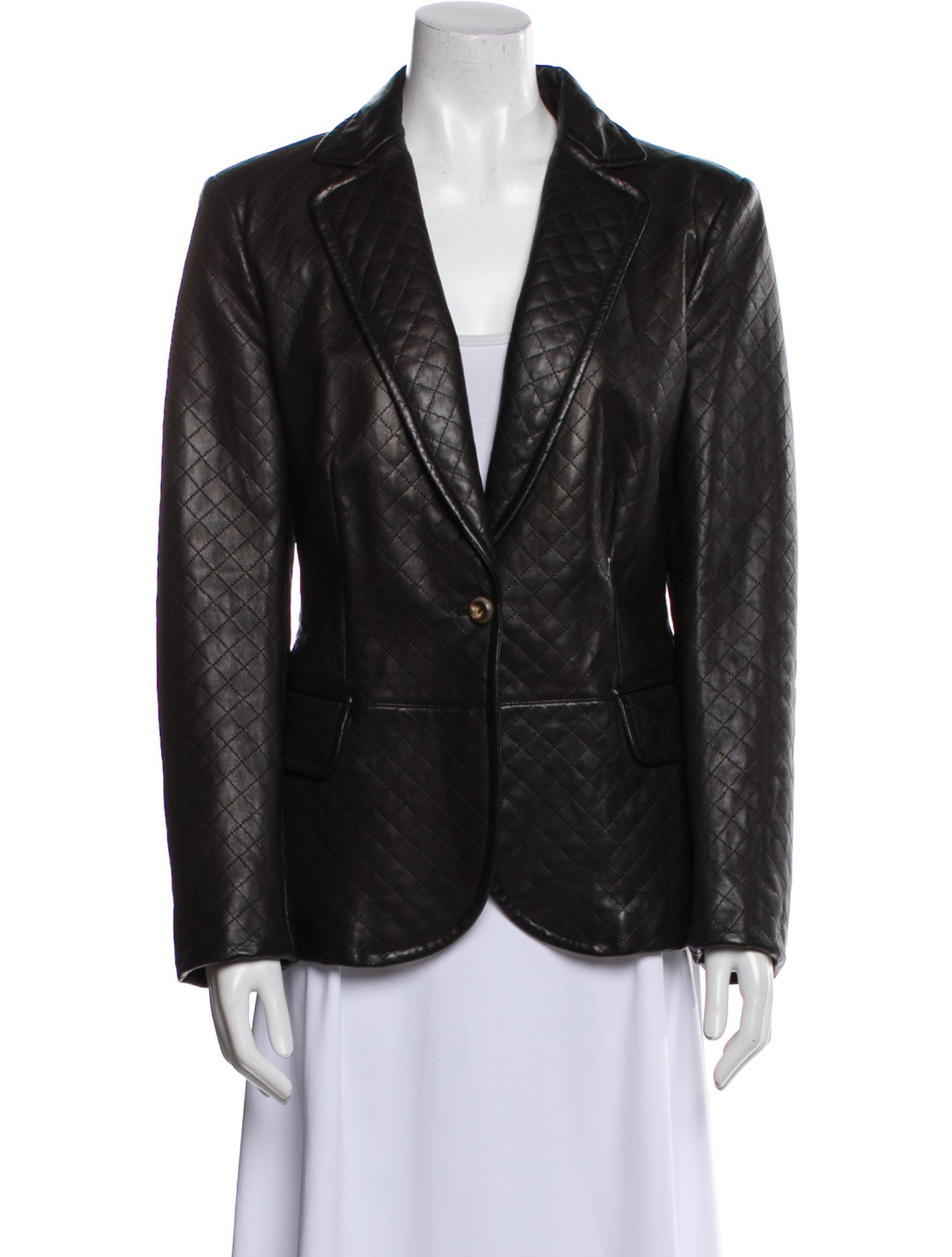 Salvatore Ferragamo Leather Blazer