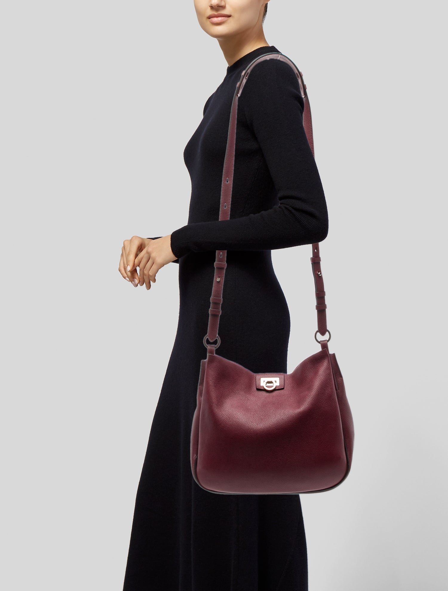 Salvatore Ferragamo Leather Messenger Bag