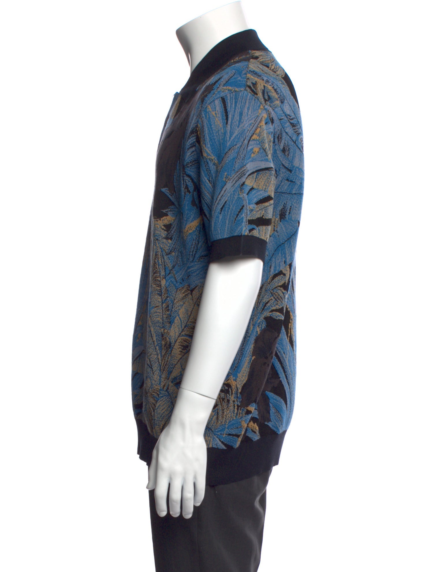 Salvatore Ferragamo Printed Collar Polo Shirt