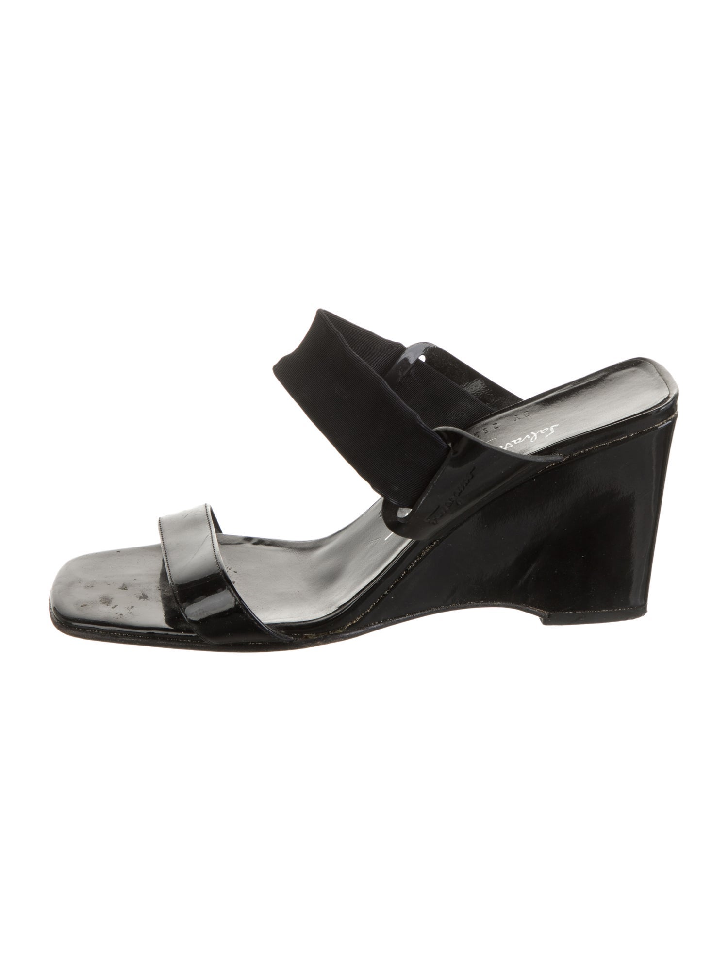 Salvatore Ferragamo Patent Leather Slides