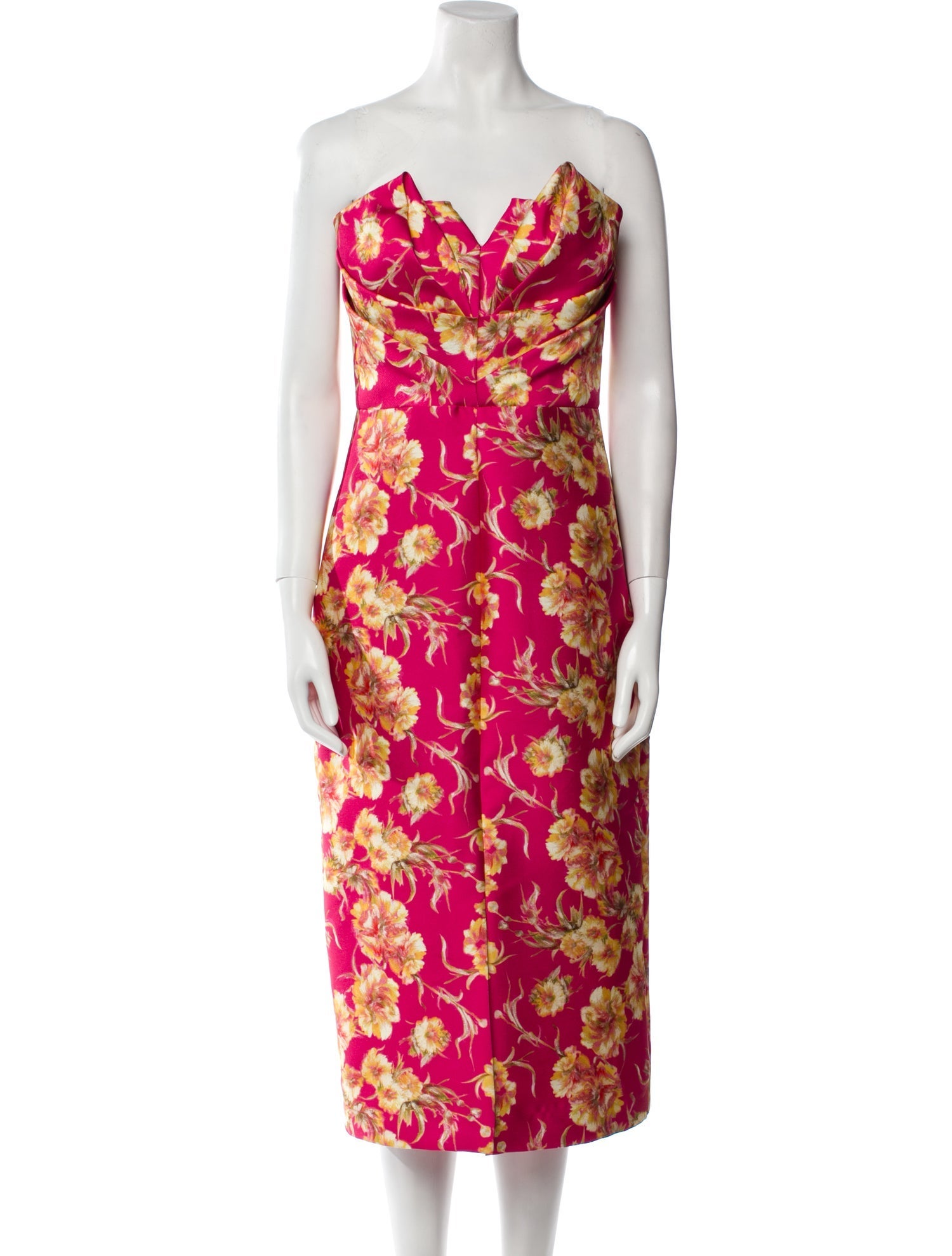 Salvatore Ferragamo Floral Print Midi Length Dress