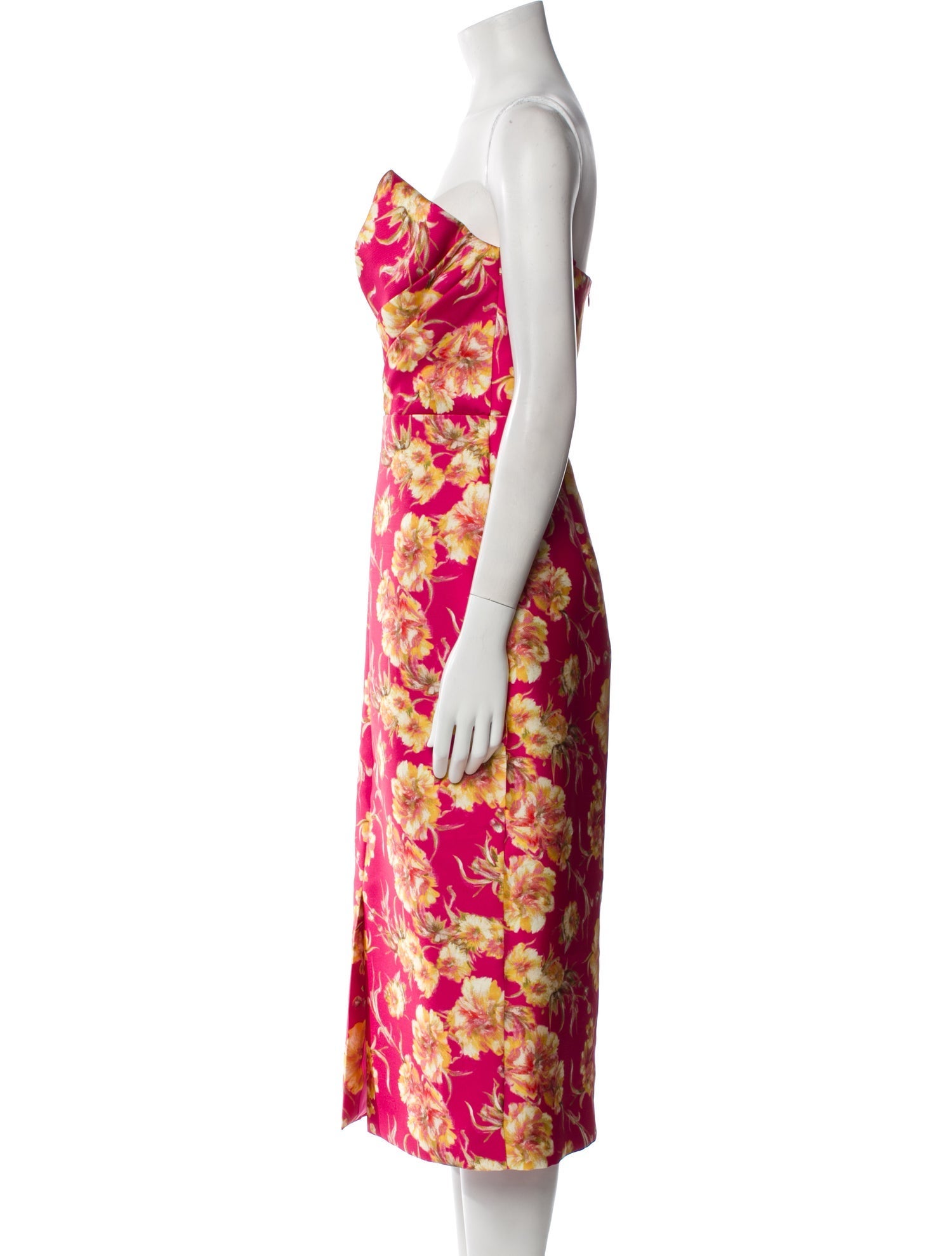 Salvatore Ferragamo Floral Print Midi Length Dress