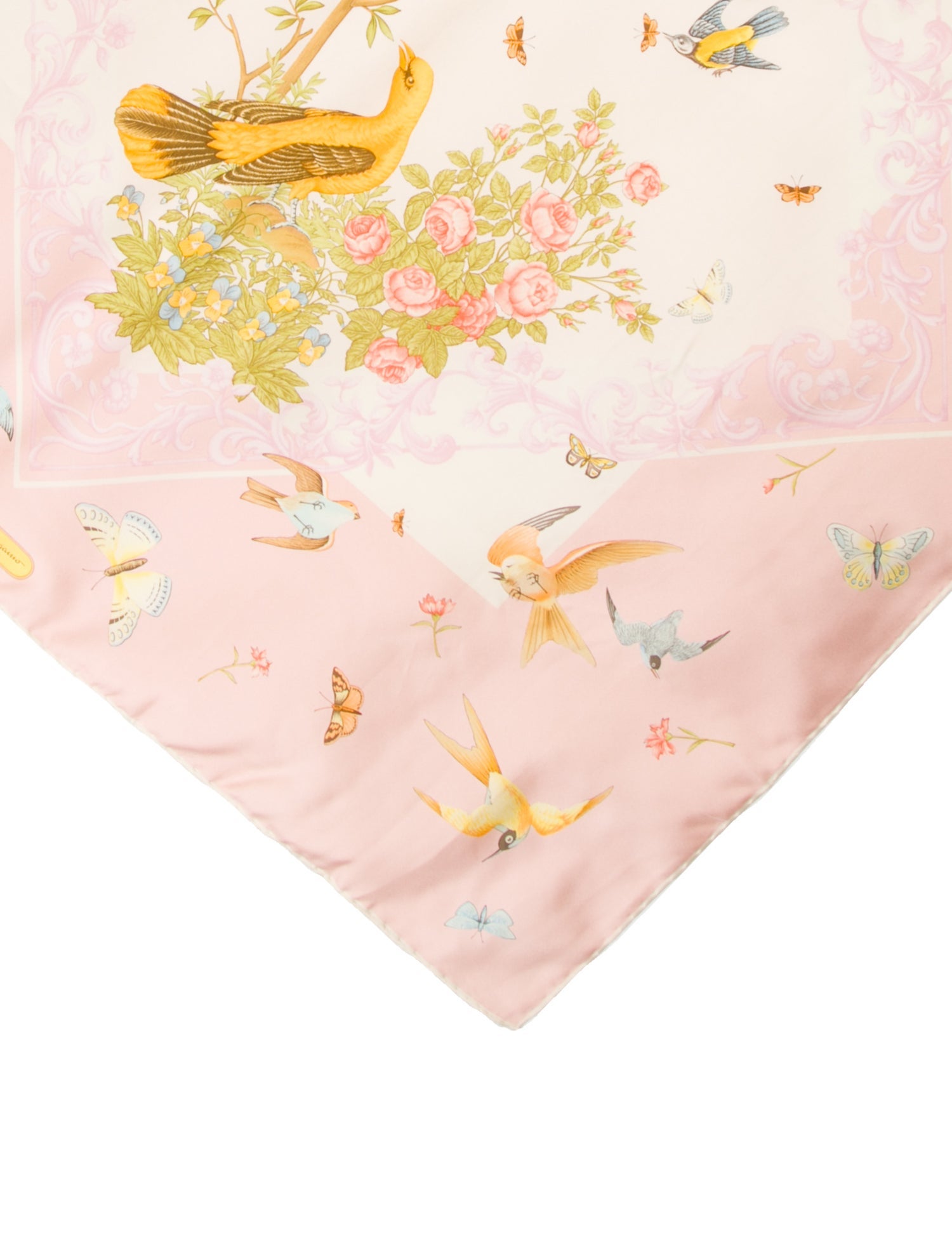 Salvatore Ferragamo Silk Floral Print Scarf