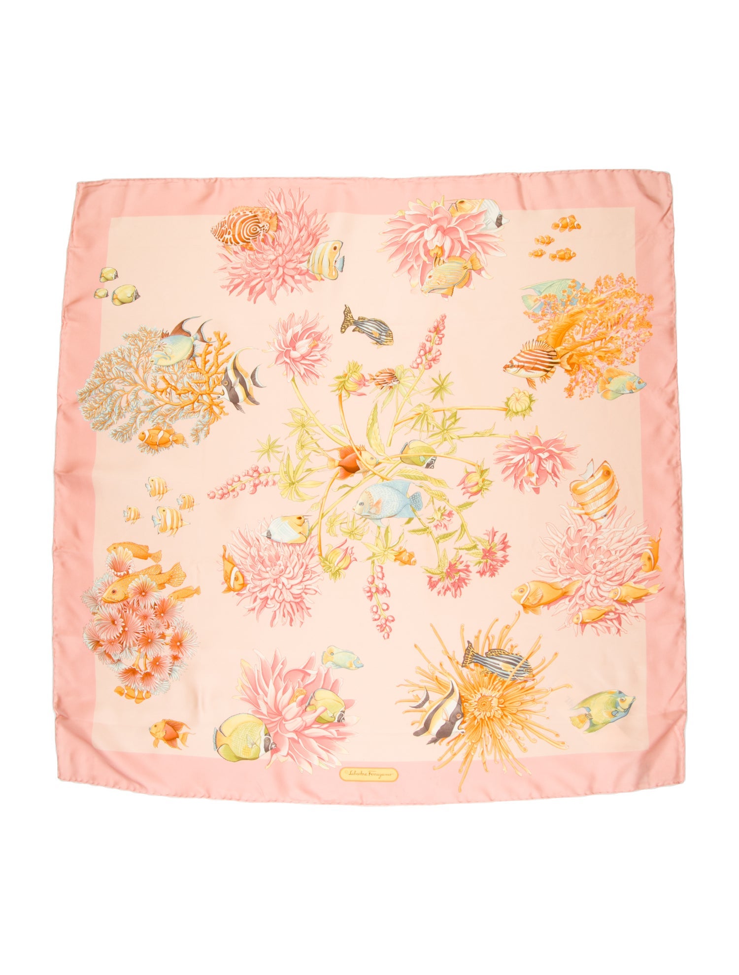Salvatore Ferragamo Silk Floral Print Scarf