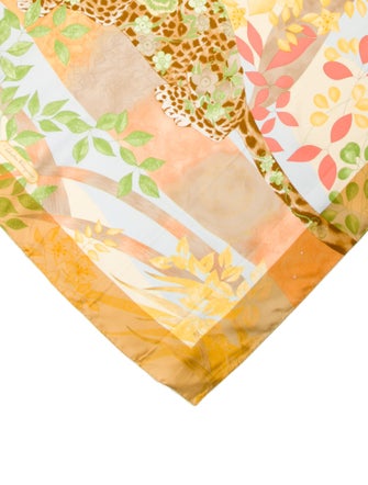 Salvatore Ferragamo Silk Animal Print Scarf