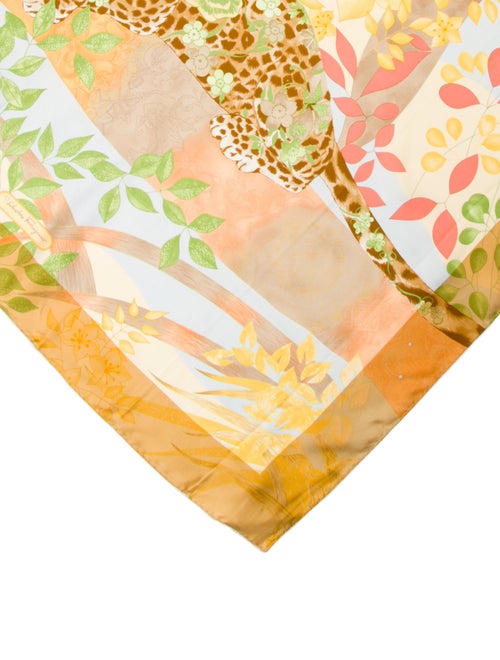 Salvatore Ferragamo Silk Animal Print Scarf