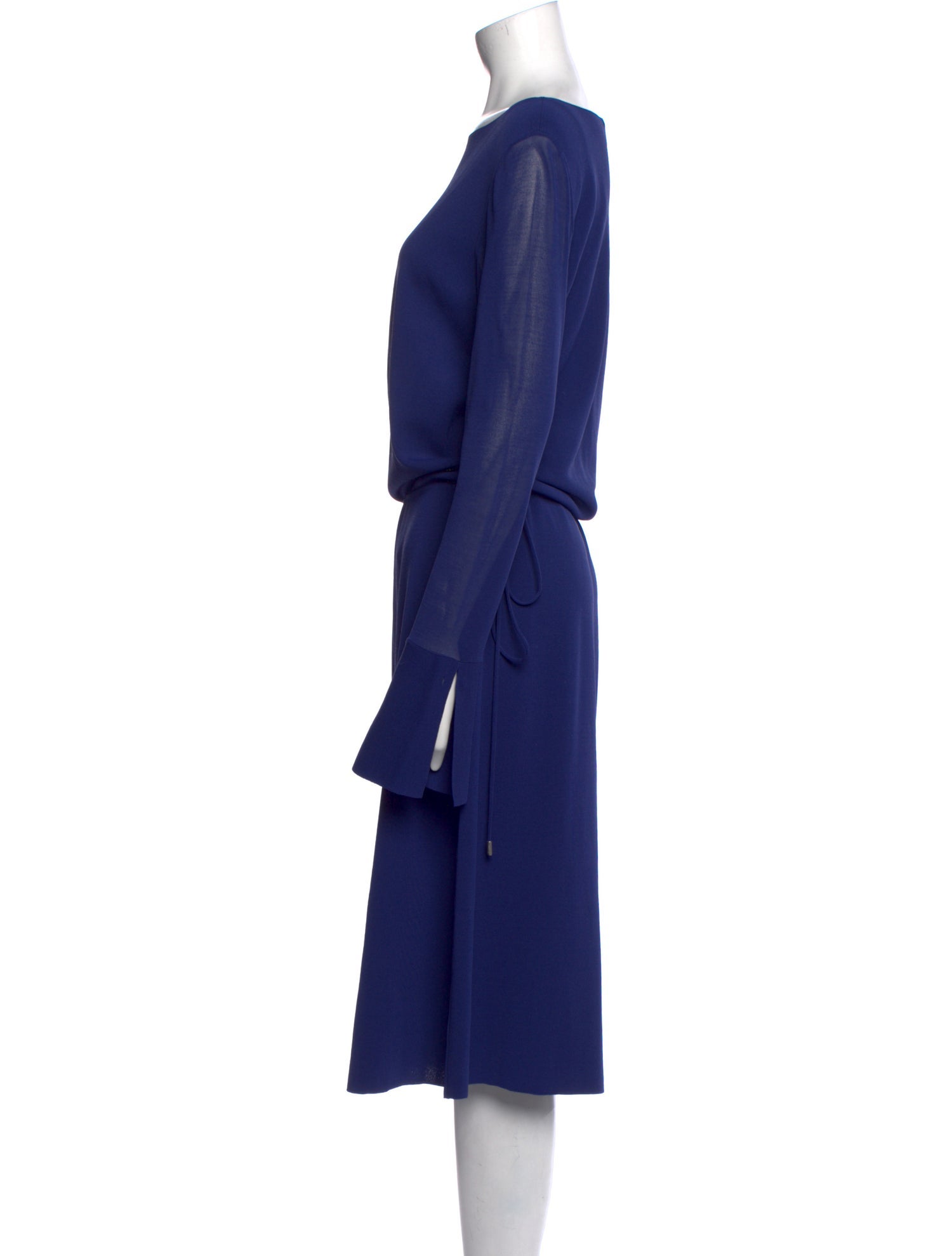 Salvatore Ferragamo Bateau Neckline Midi Length Dress