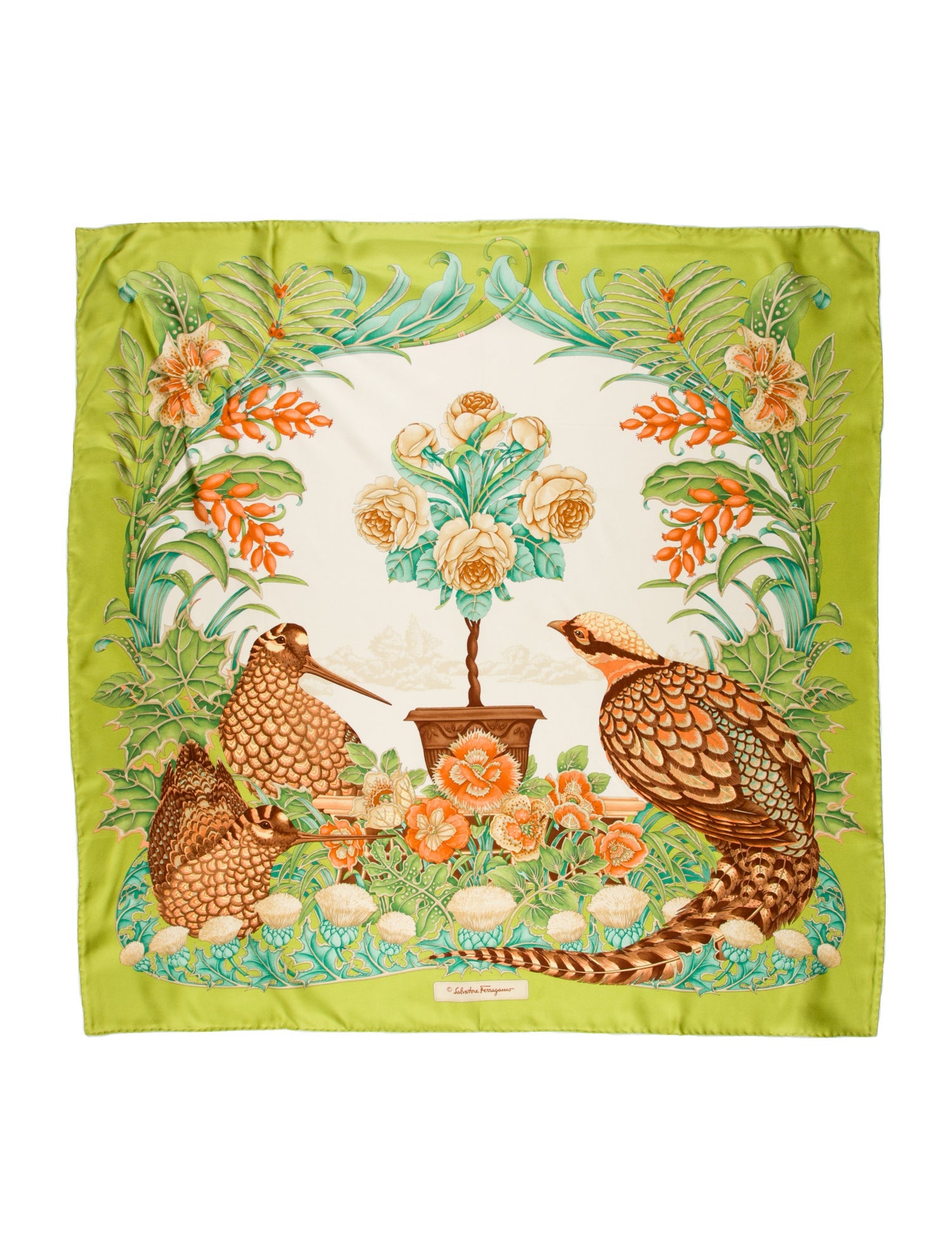 Salvatore Ferragamo Silk Printed Scarf