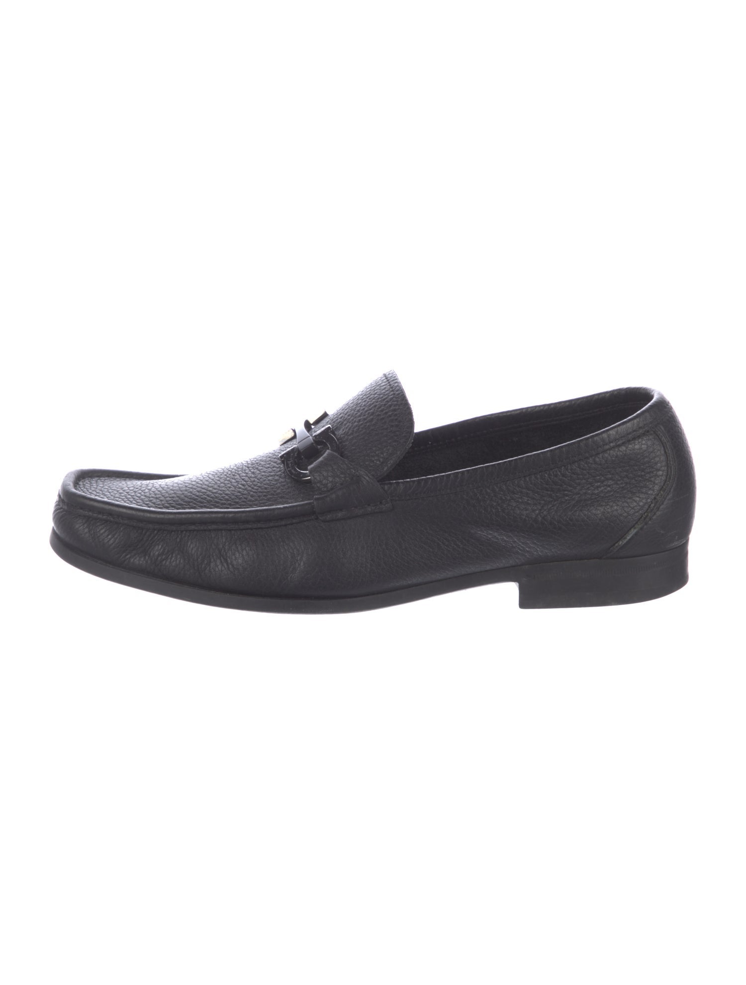 Salvatore Ferragamo Gancini Logo Leather Dress Loafers