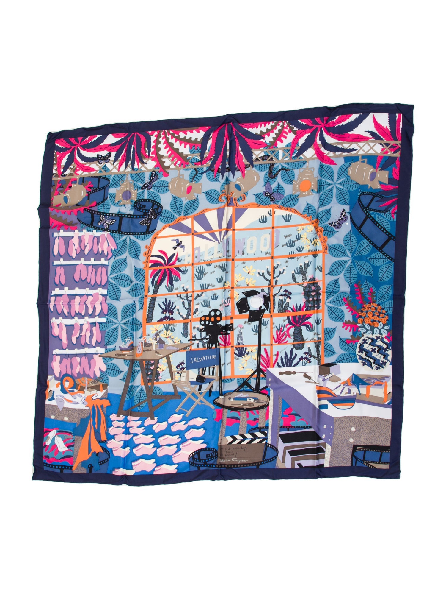 Salvatore Ferragamo Silk Printed Scarf