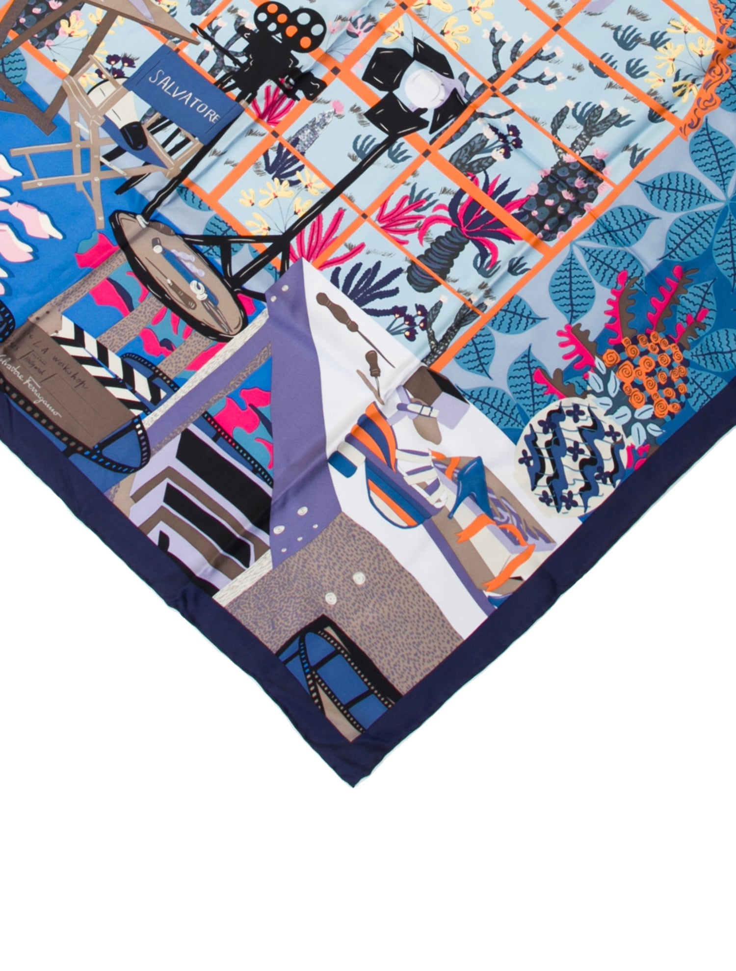 Salvatore Ferragamo Silk Printed Scarf