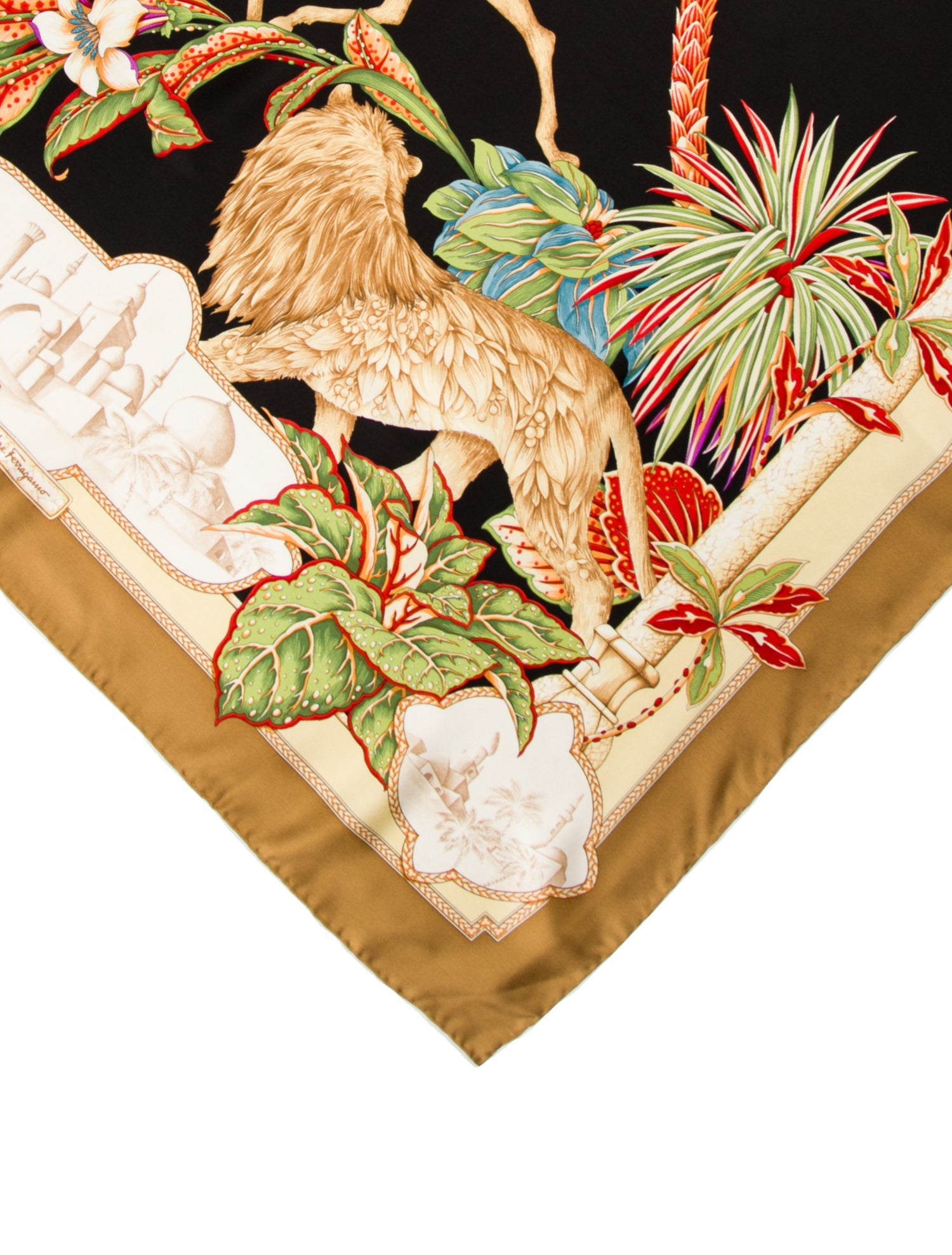 Salvatore Ferragamo Silk Floral Print Scarf