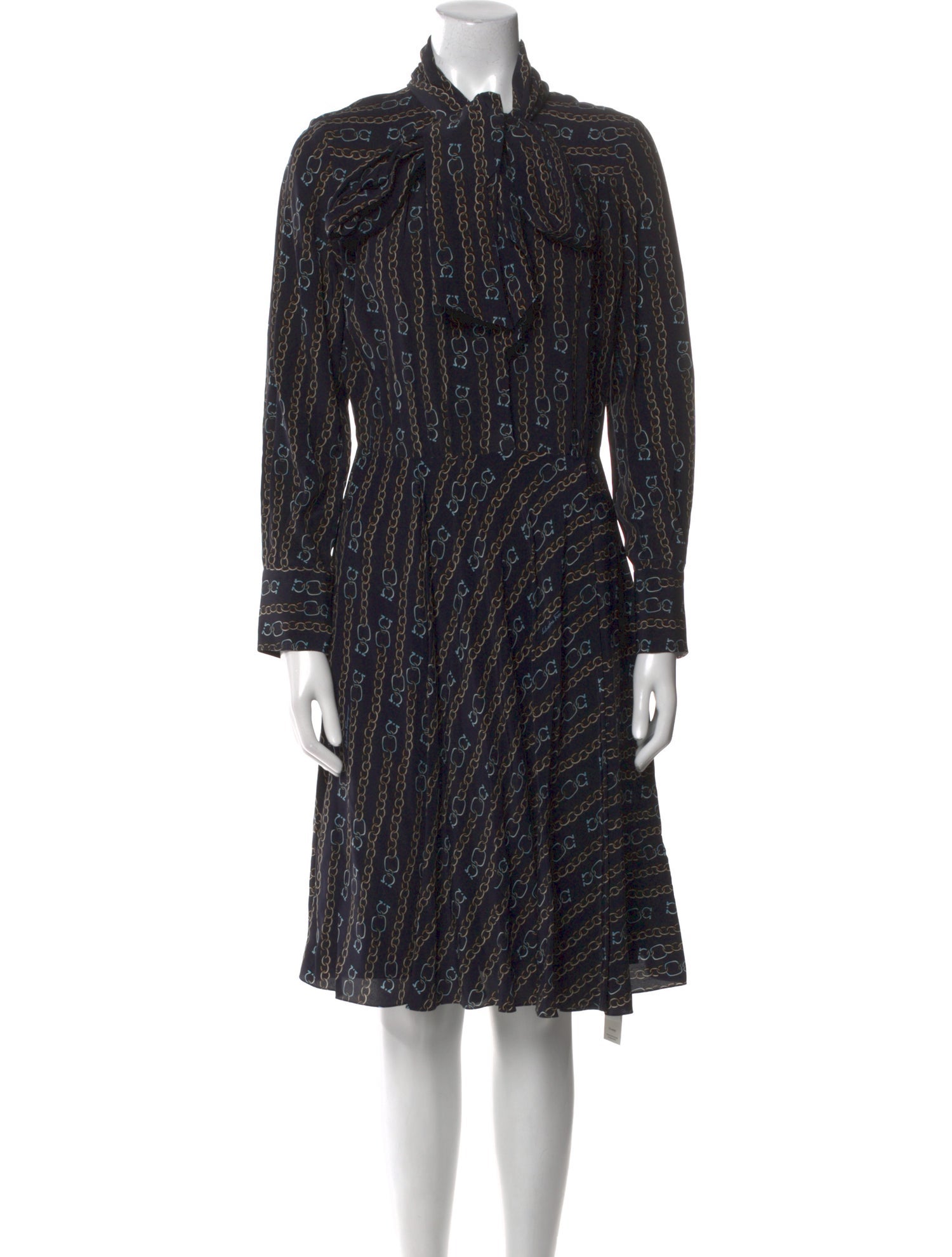 Salvatore Ferragamo Silk Knee-Length Dress