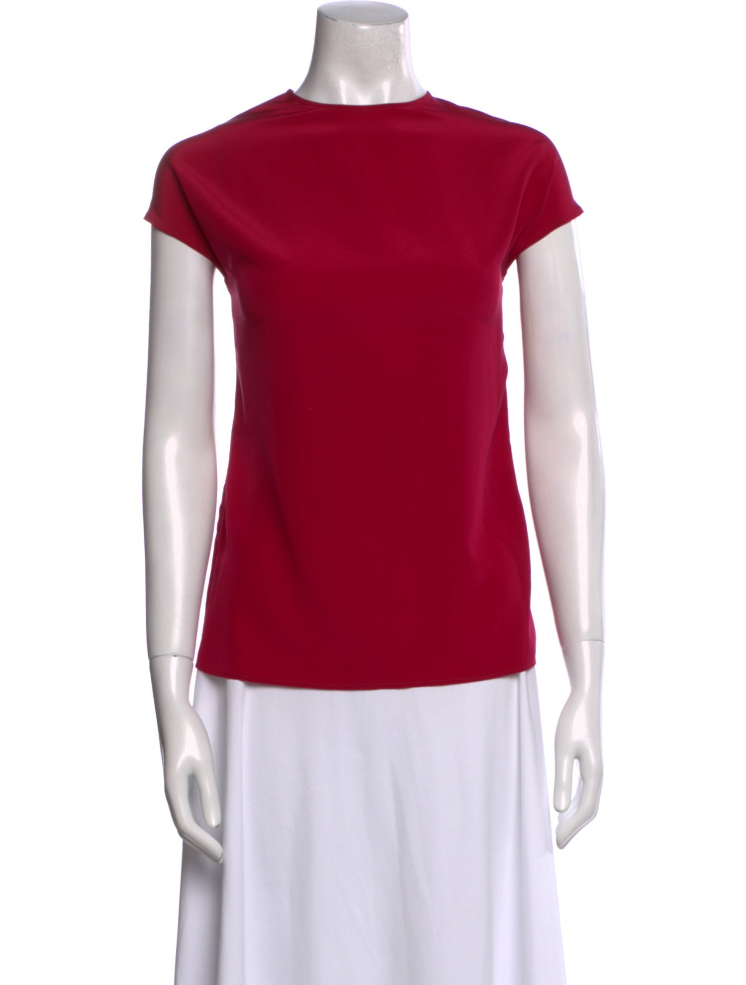 Salvatore Ferragamo Silk Crew Neck T-Shirt