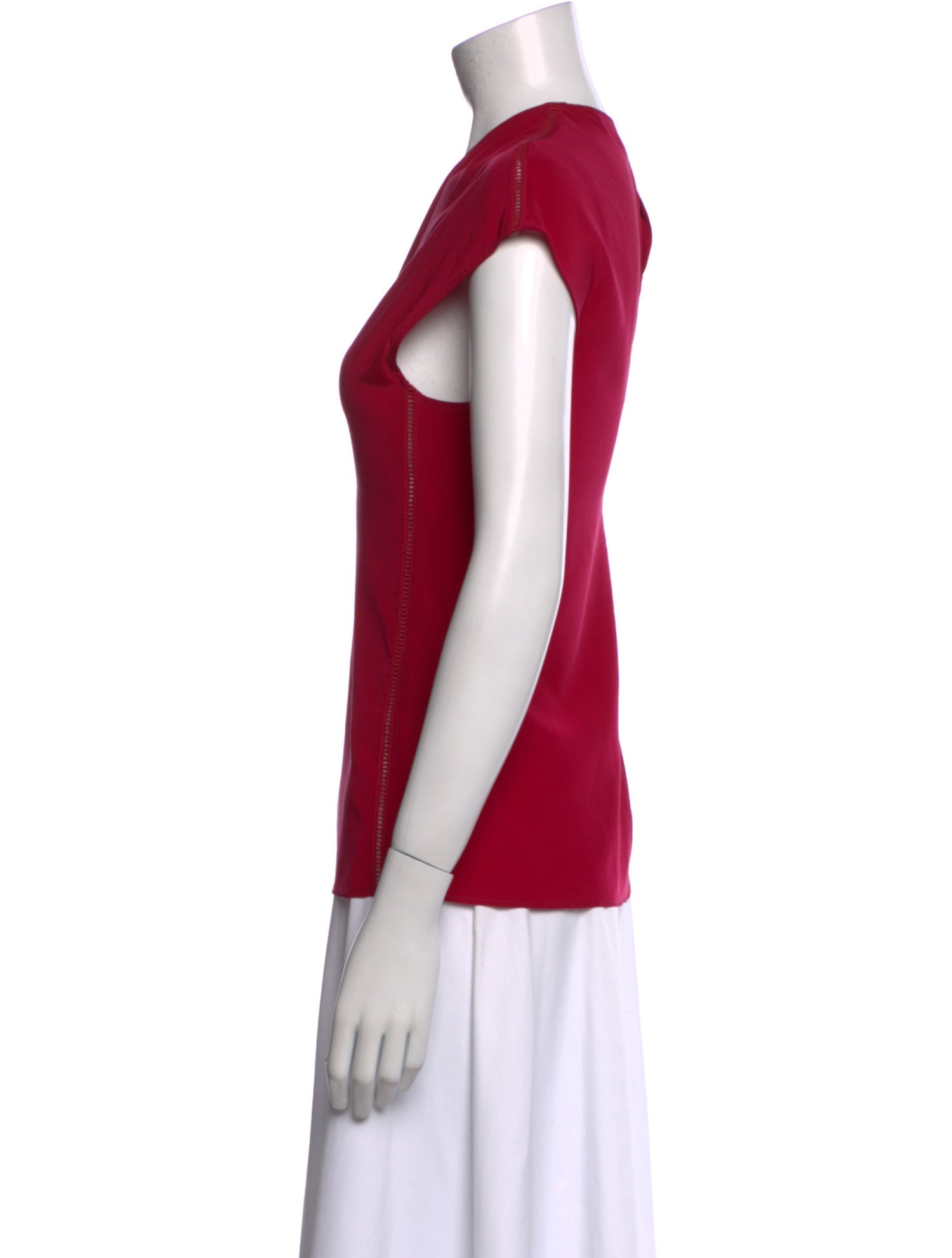 Salvatore Ferragamo Silk Crew Neck T-Shirt