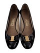 Salvatore Ferragamo Patent Leather Bow Accents Pumps