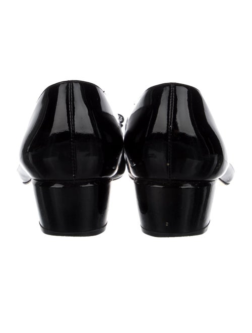 Salvatore Ferragamo Patent Leather Bow Accents Pumps