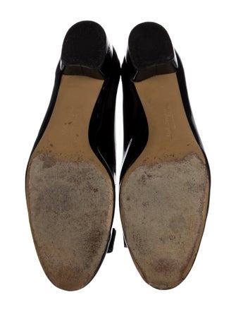 Salvatore Ferragamo Patent Leather Bow Accents Pumps