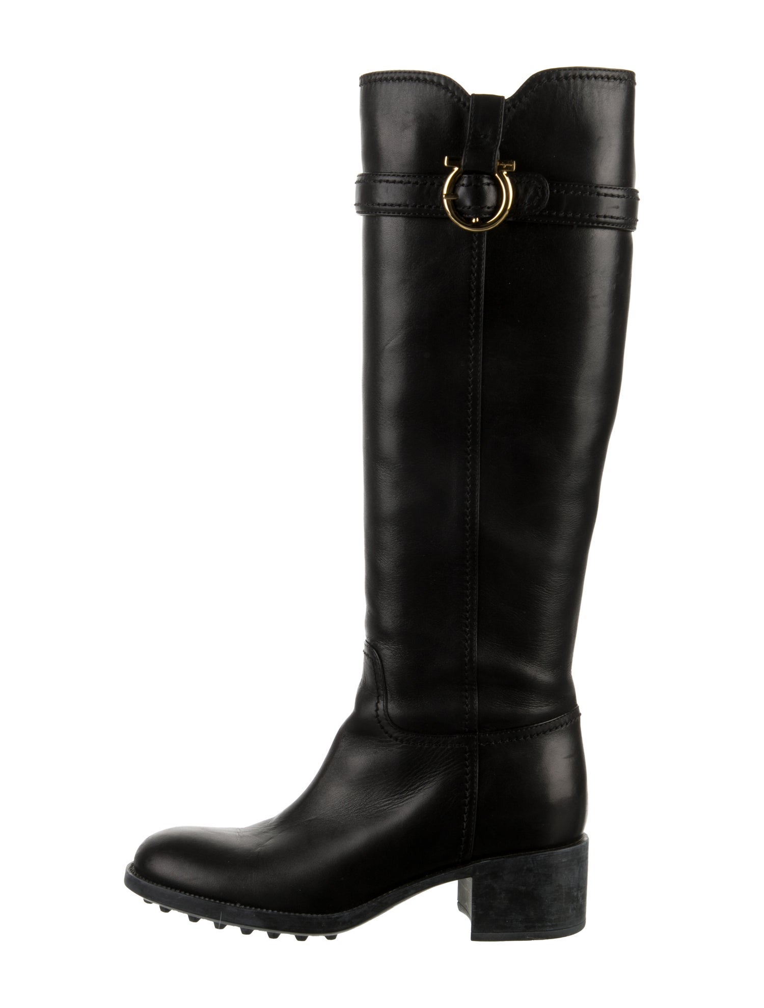 Salvatore Ferragamo Leather Riding Boots