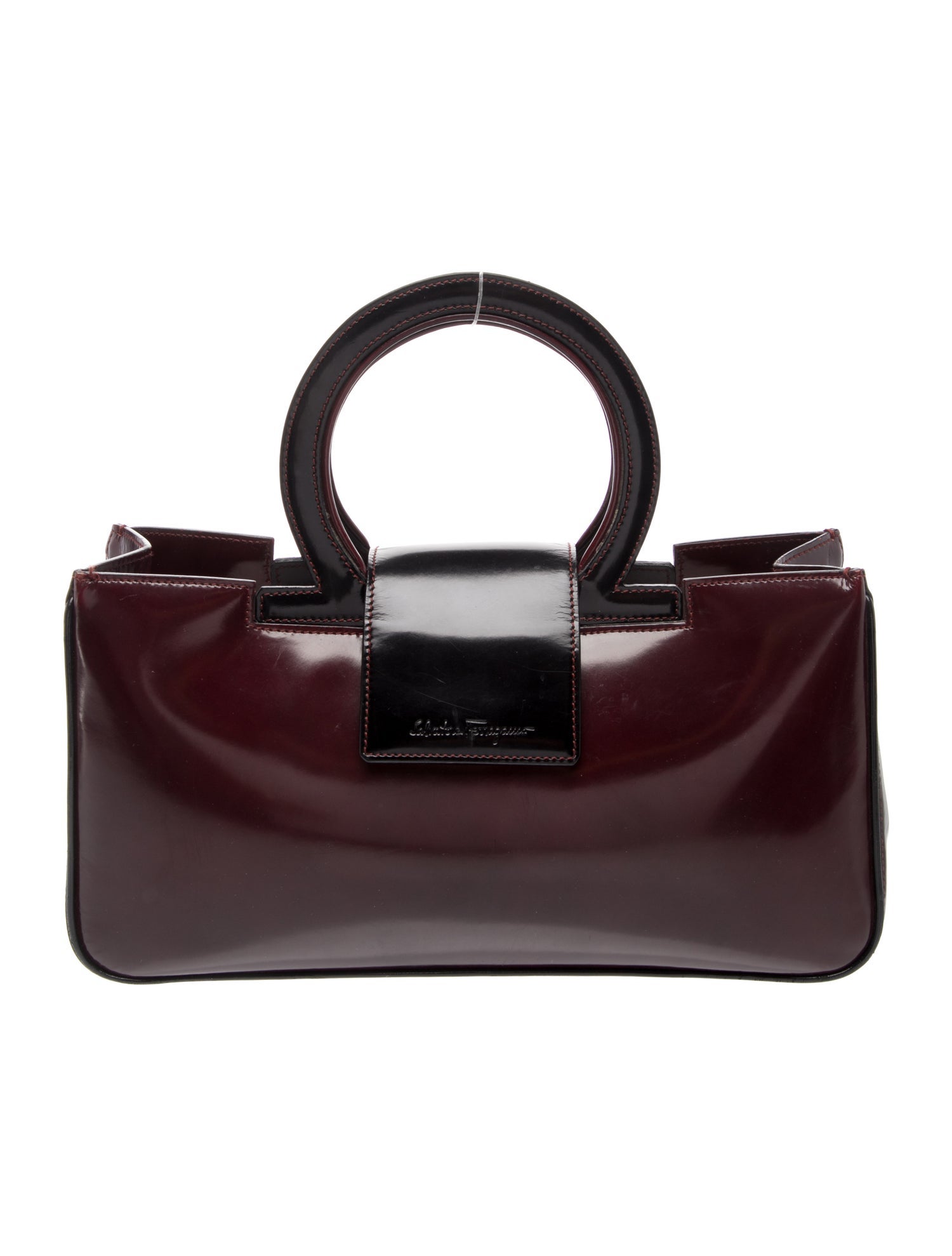 Salvatore Ferragamo Patent Leather Top Handle Bag