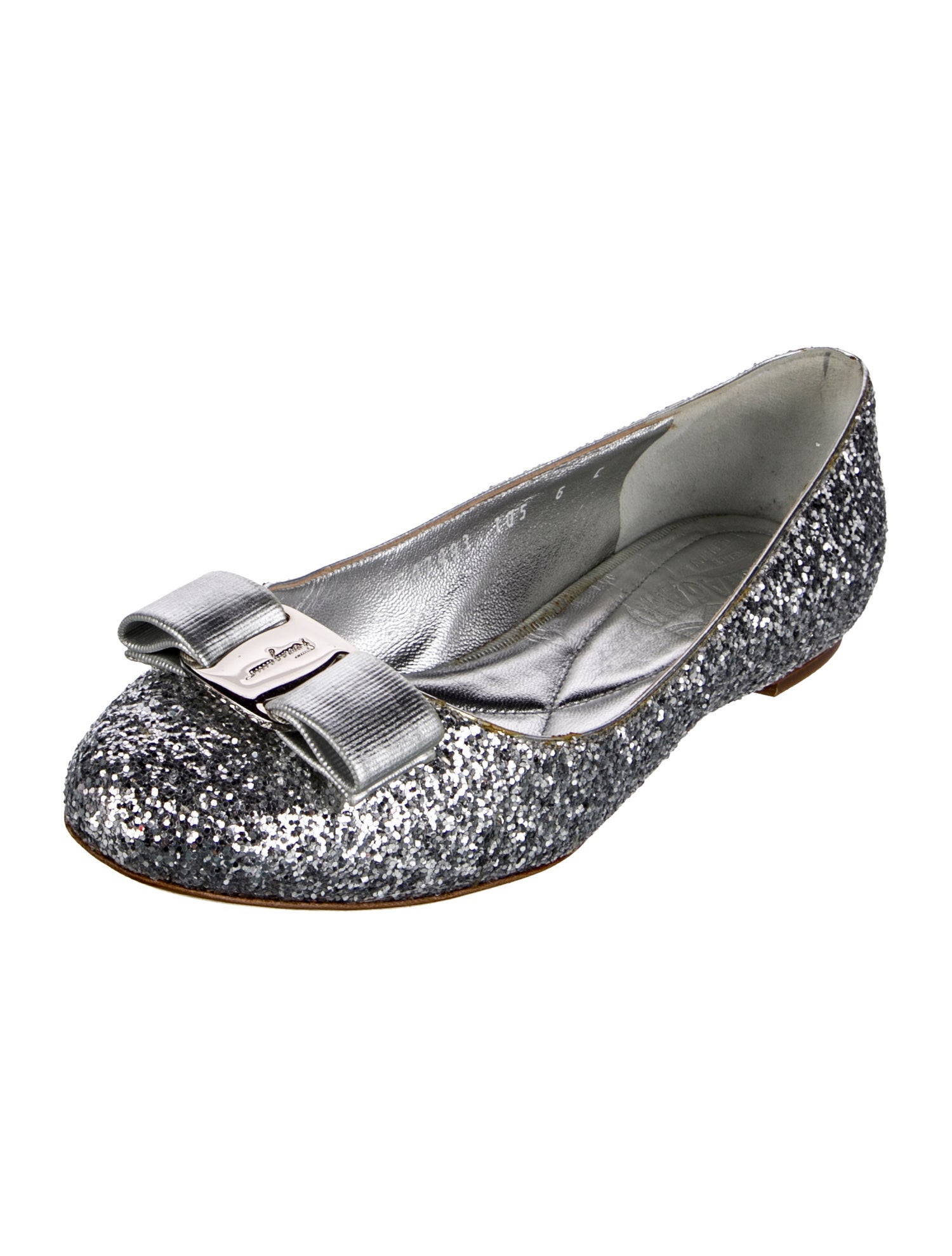 Salvatore Ferragamo Glitter Ballet Flats