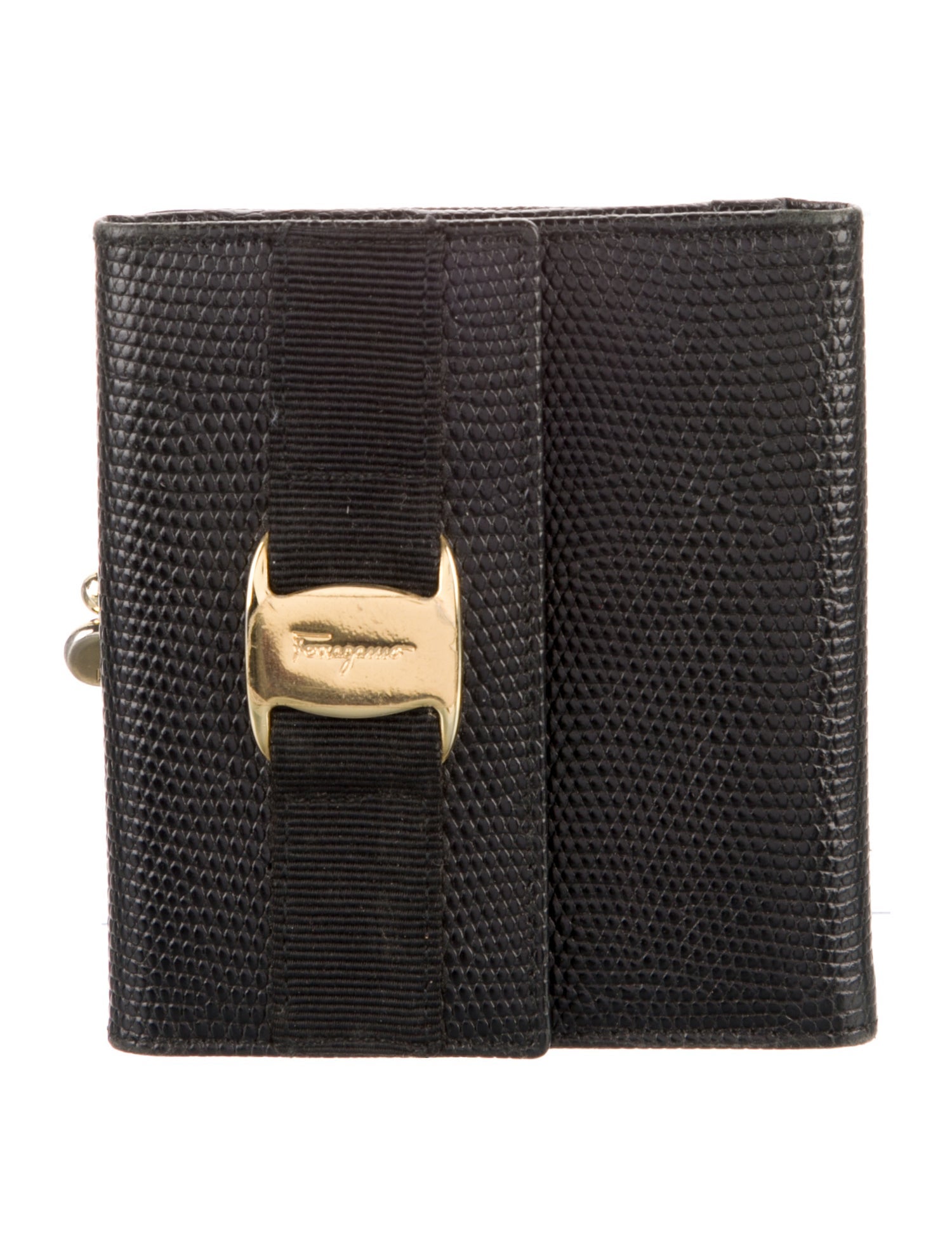 Salvatore Ferragamo Leather Printed Compact Wallet