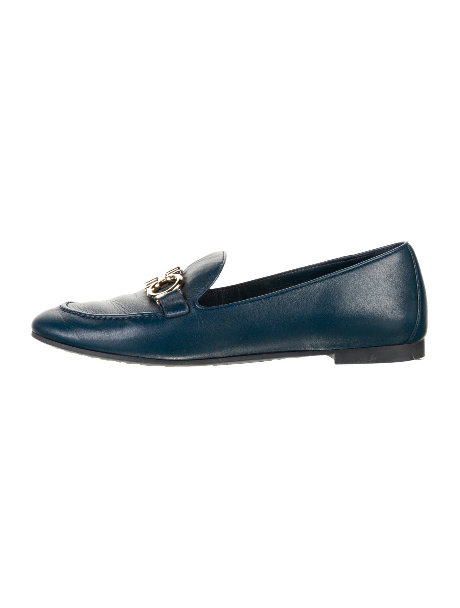 Salvatore Ferragamo Gancini Logo Leather Loafers