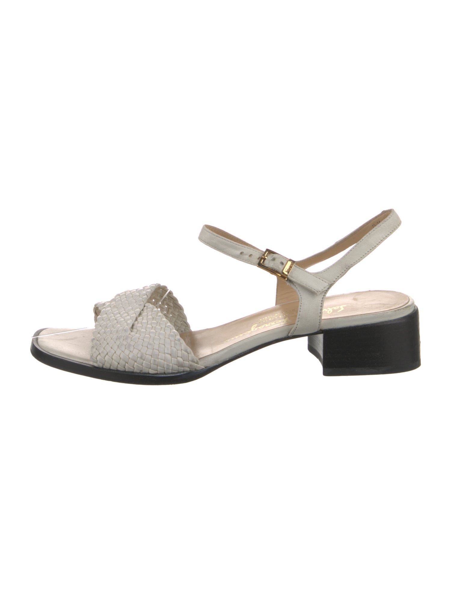 Salvatore Ferragamo Leather Braided Accents Sandals