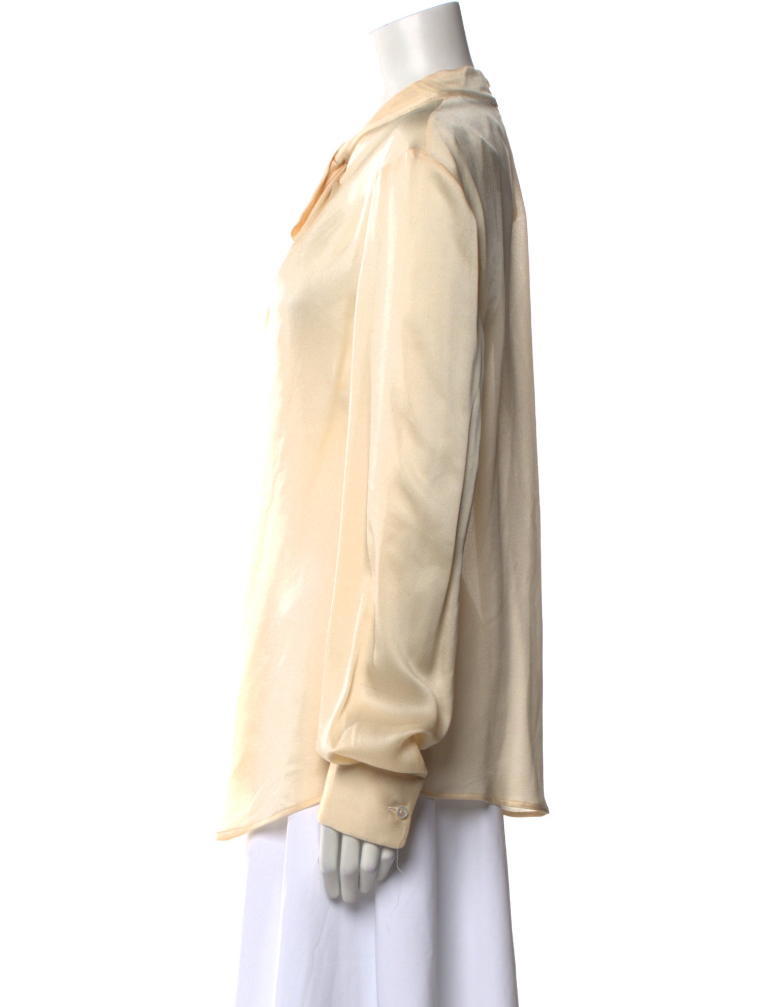 Salvatore Ferragamo Silk V-Neck Blouse