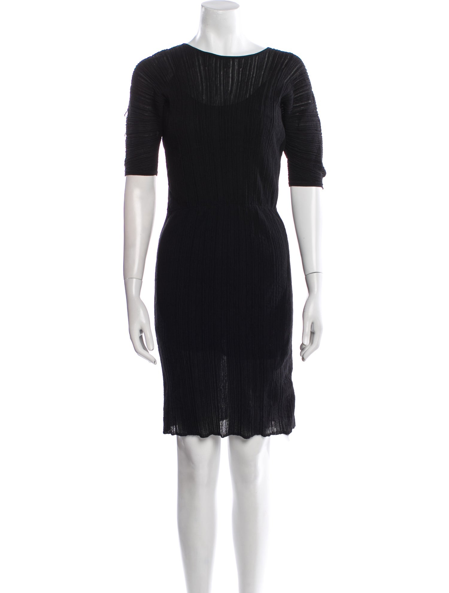Salvatore Ferragamo Bateau Neckline Knee-Length Dress