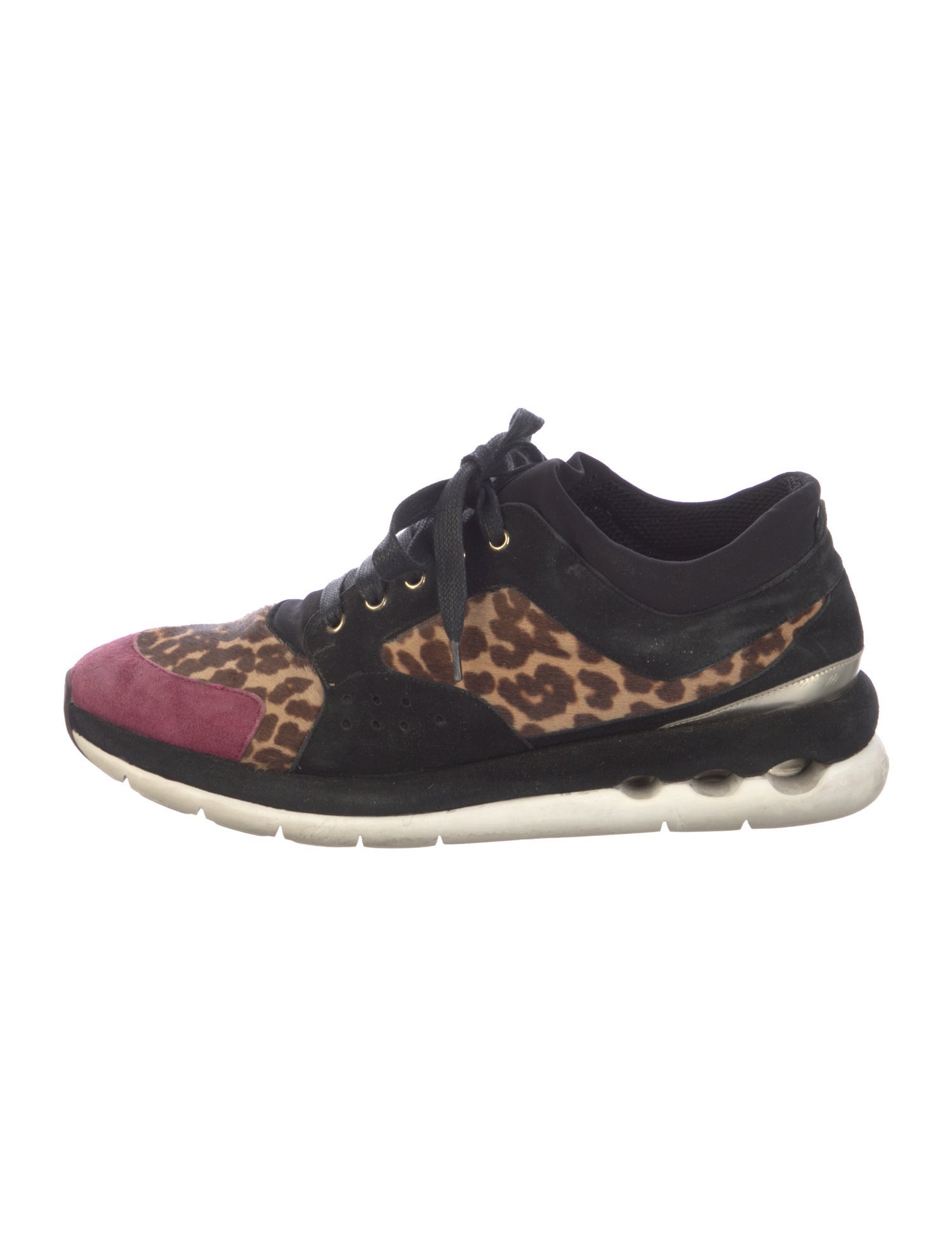 Salvatore Ferragamo Suede Animal Print Sneakers