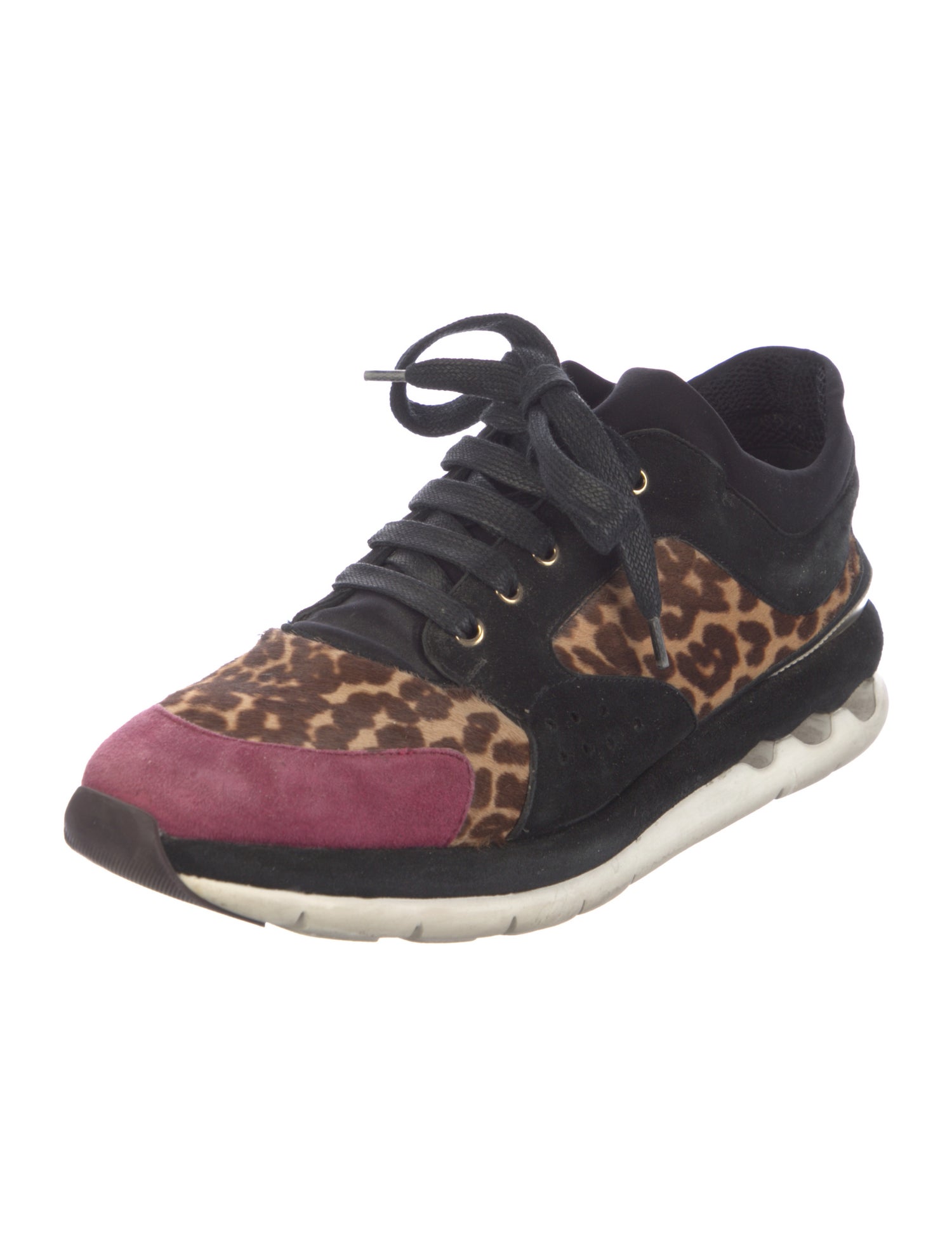 Salvatore Ferragamo Suede Animal Print Sneakers