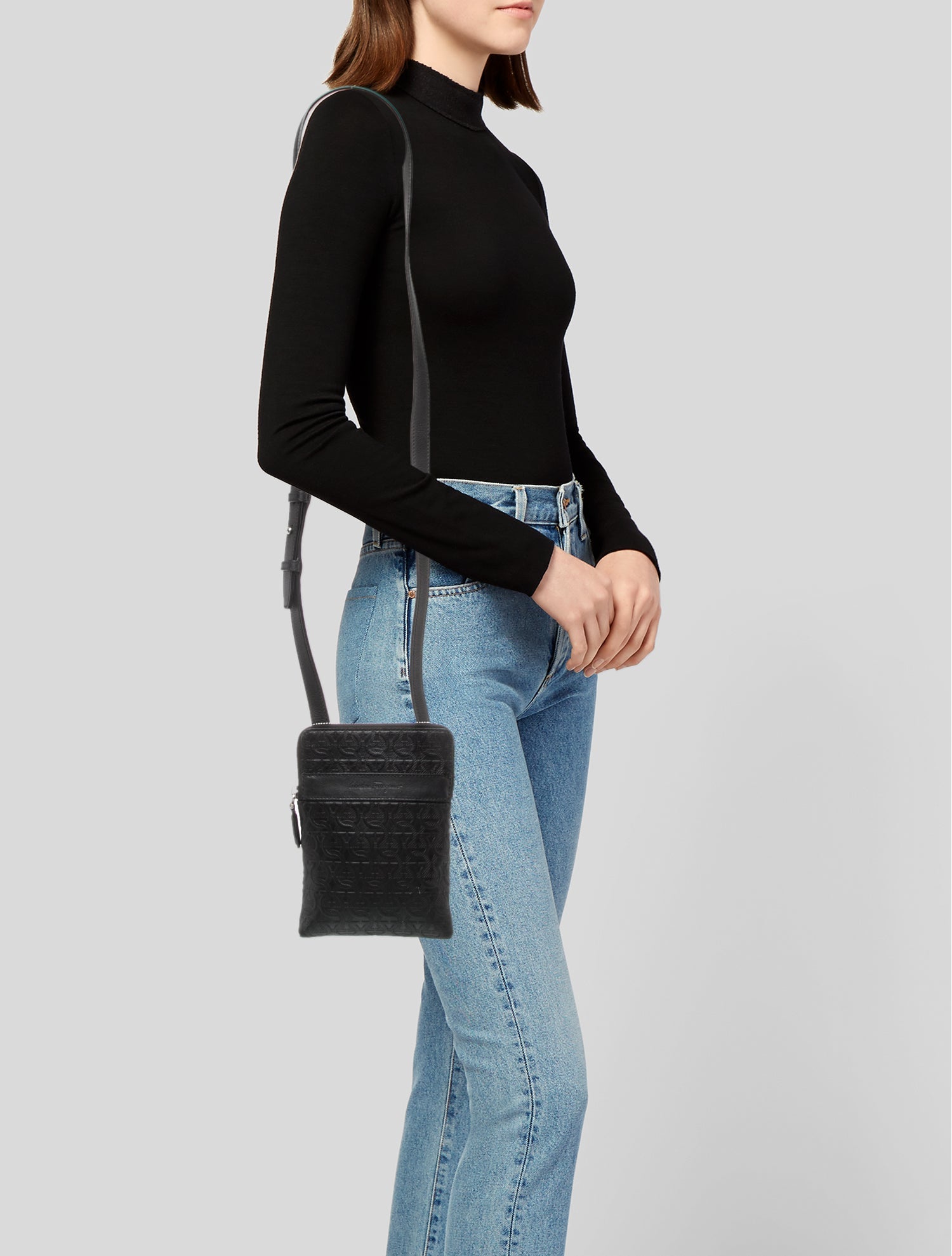 Salvatore Ferragamo Leather Messenger Bag