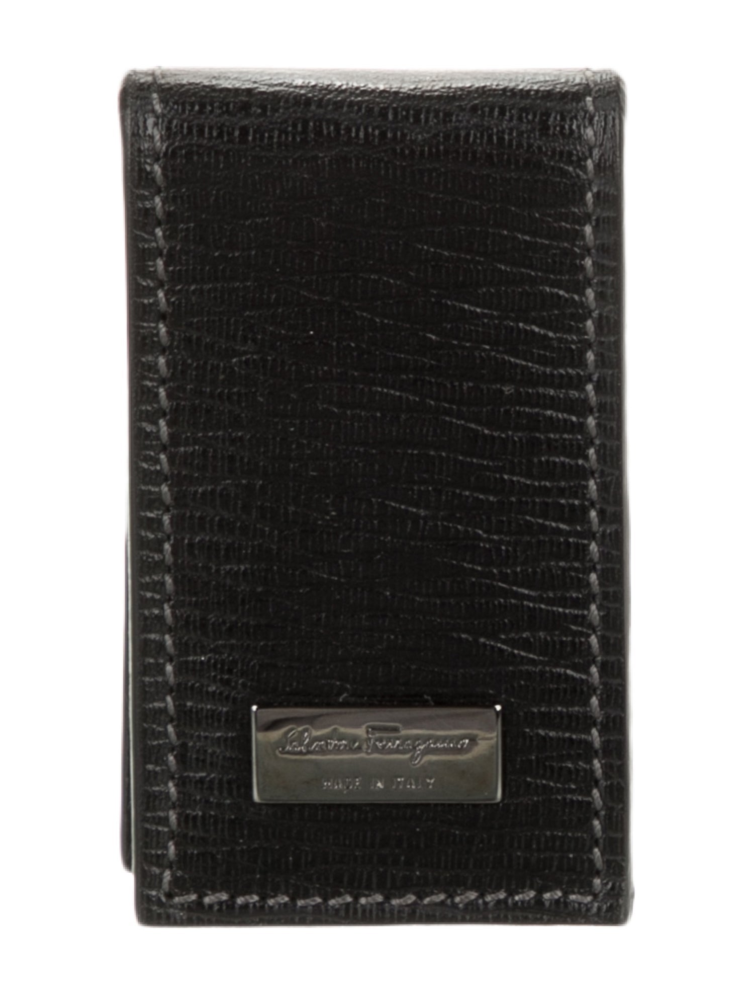 Salvatore Ferragamo Solid Leather Money Clip