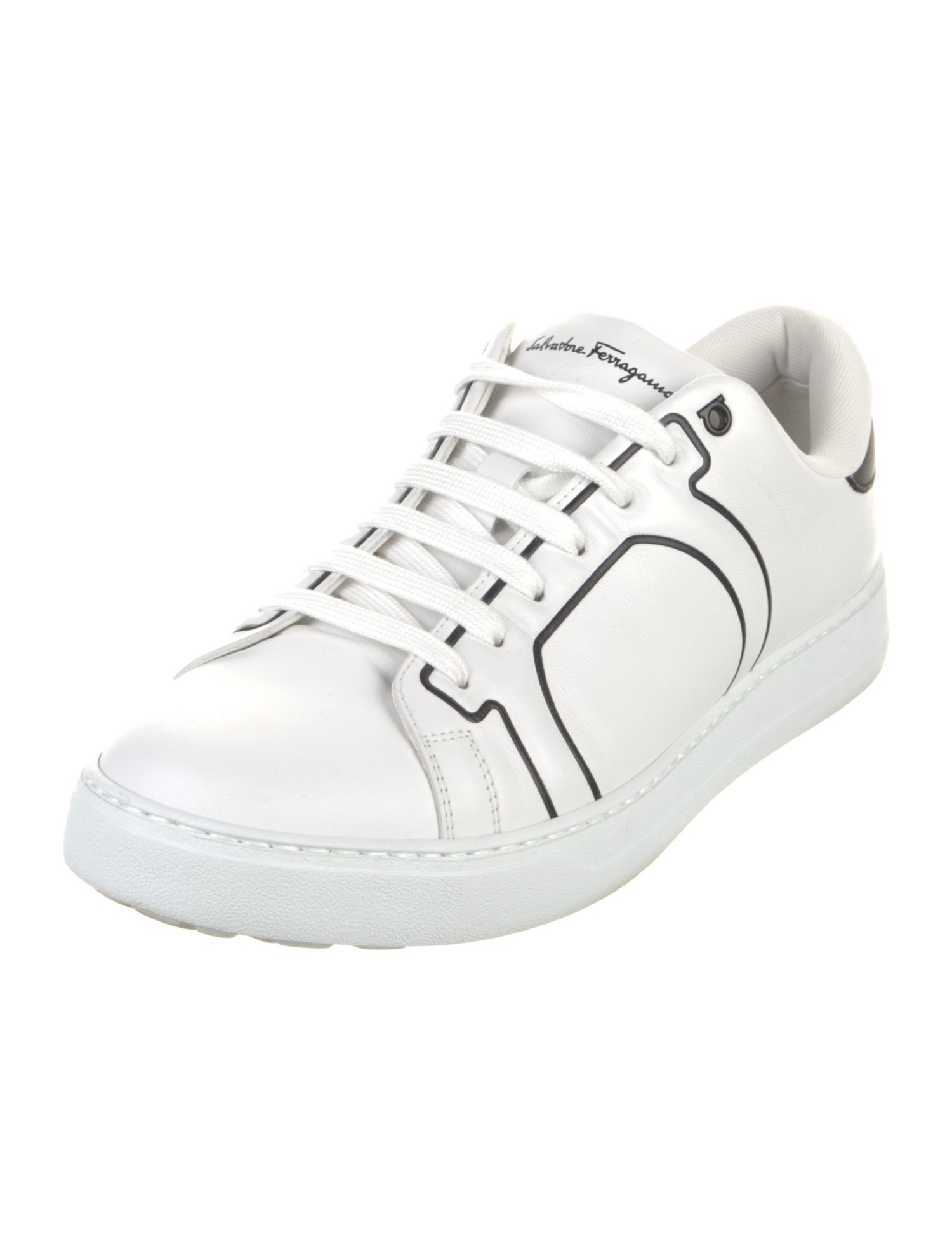 Salvatore Ferragamo Leather Printed Sneakers