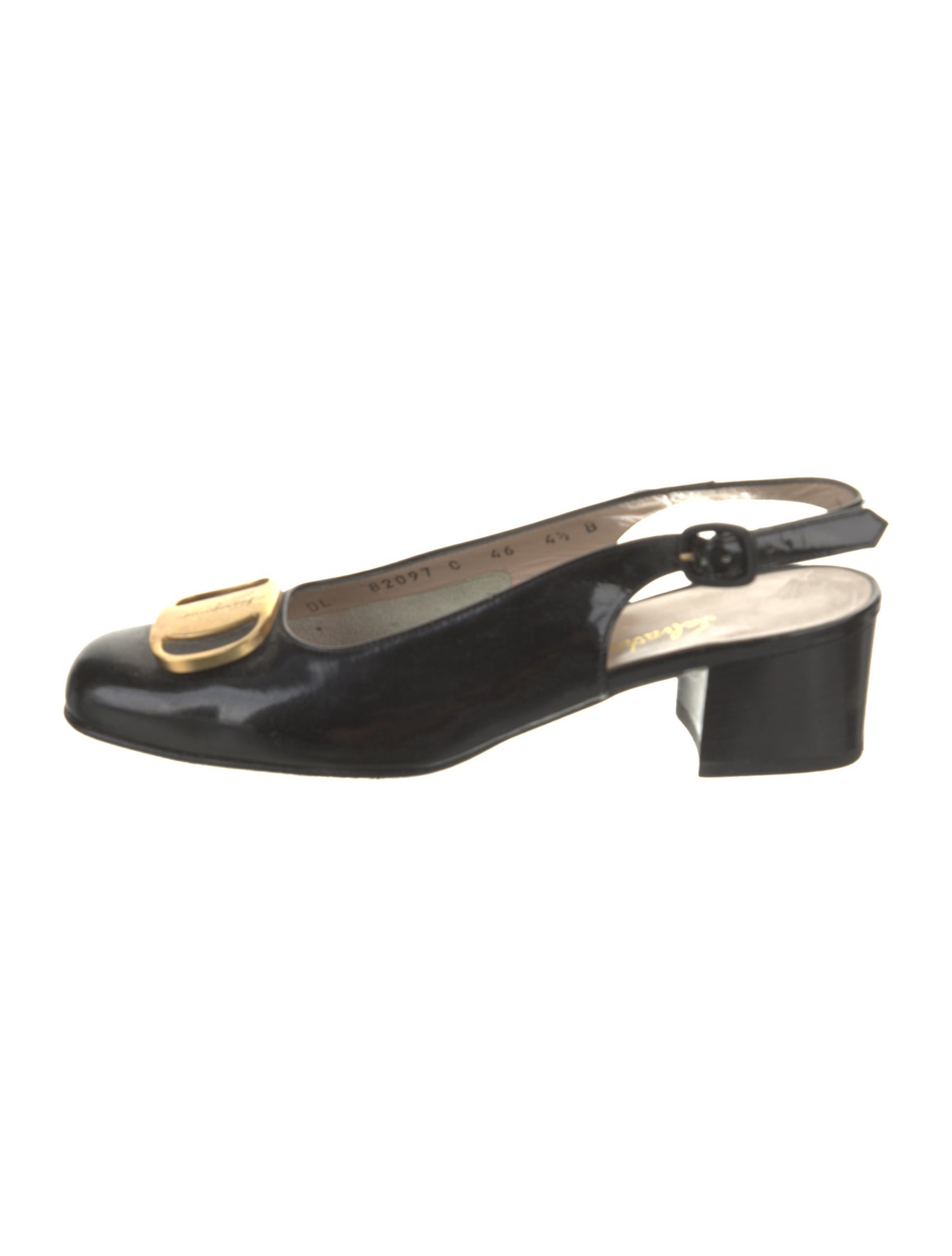 Salvatore Ferragamo Vara Bow Accent Patent Leather Slingback Pumps