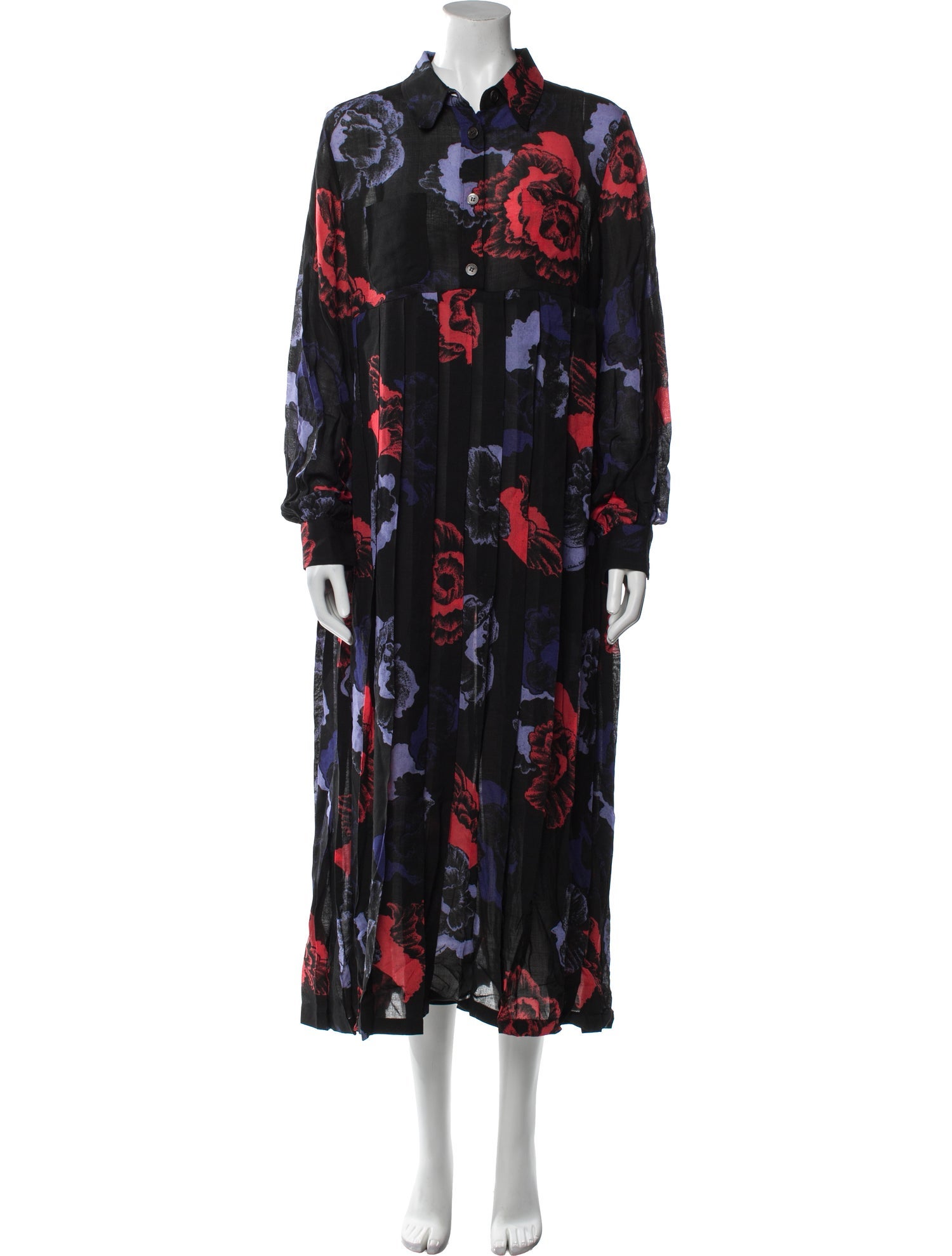 Salvatore Ferragamo Virgin Wool Midi Length Dress