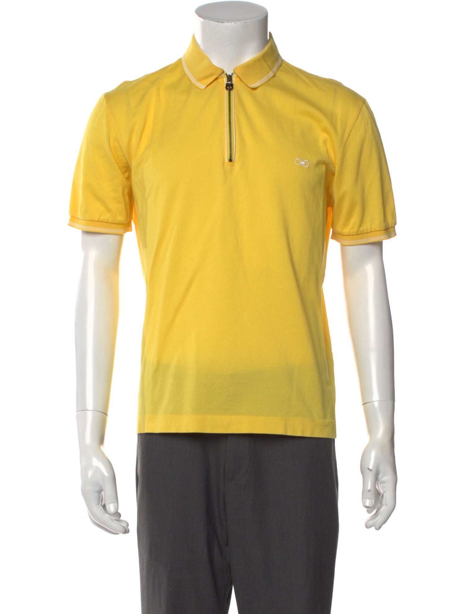 Salvatore Ferragamo Collar Short Sleeve Polo Shirt