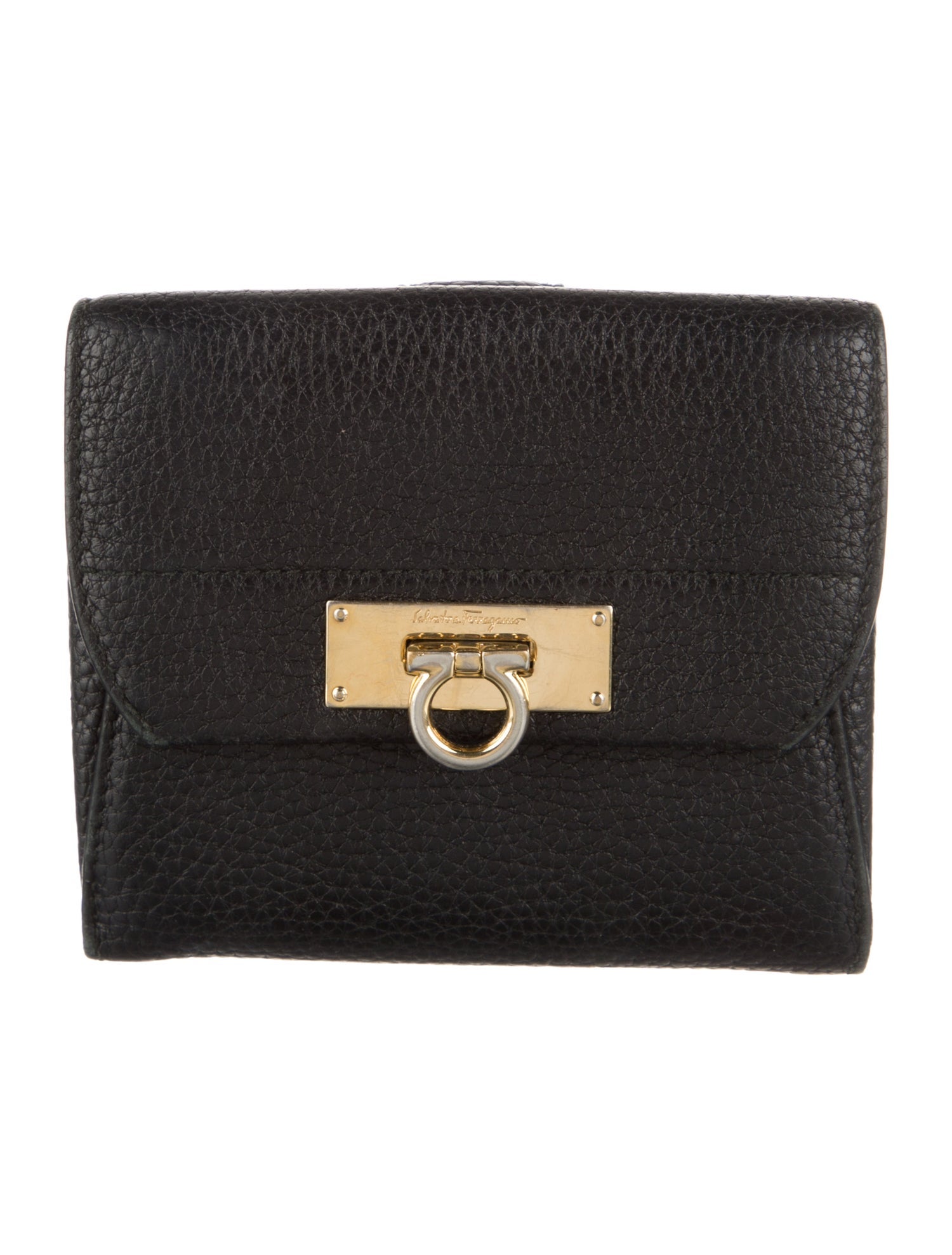 Salvatore Ferragamo Vintage Leather Bifold Wallet Leather French Purse