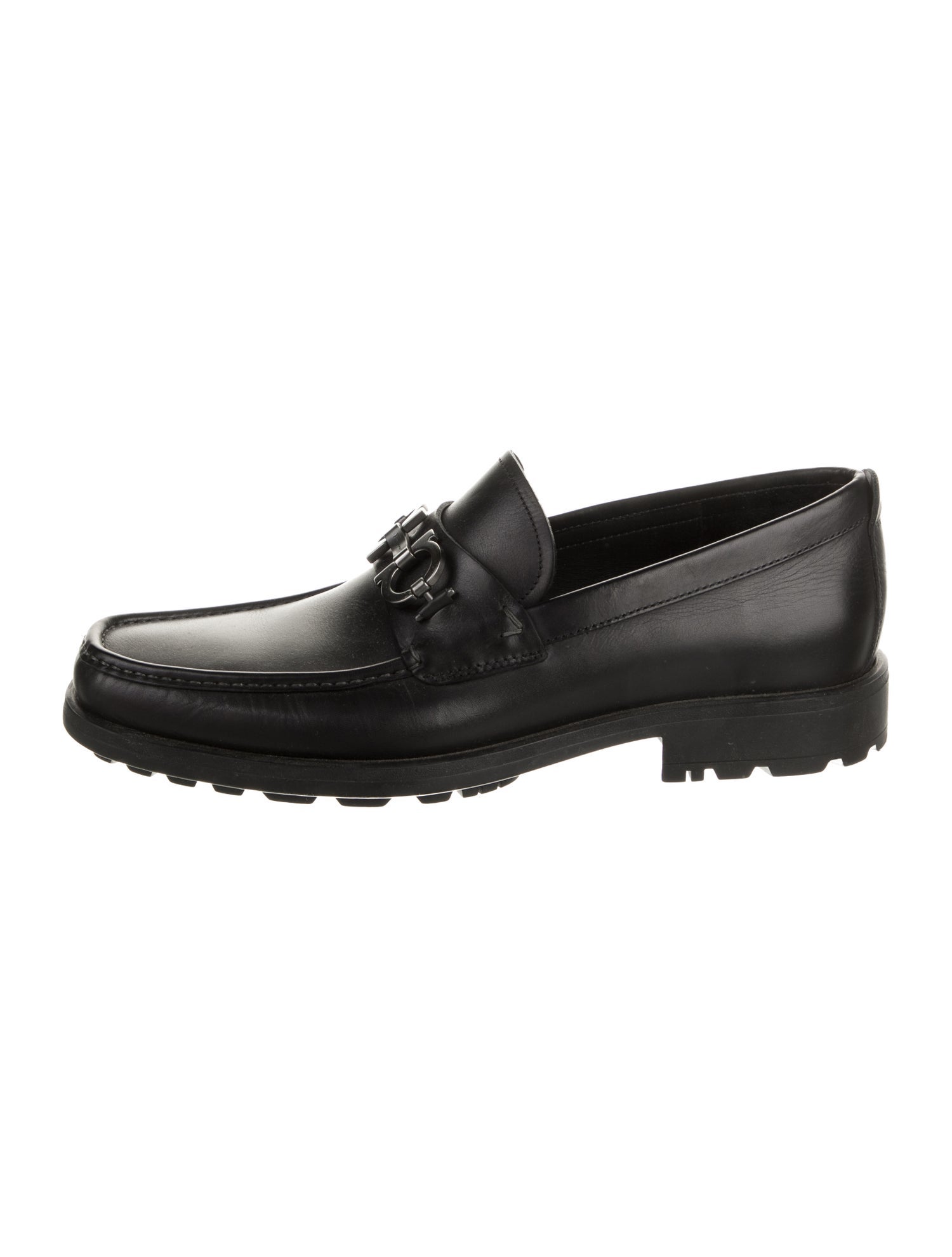Salvatore Ferragamo Horsebit Accent Leather Dress Loafers