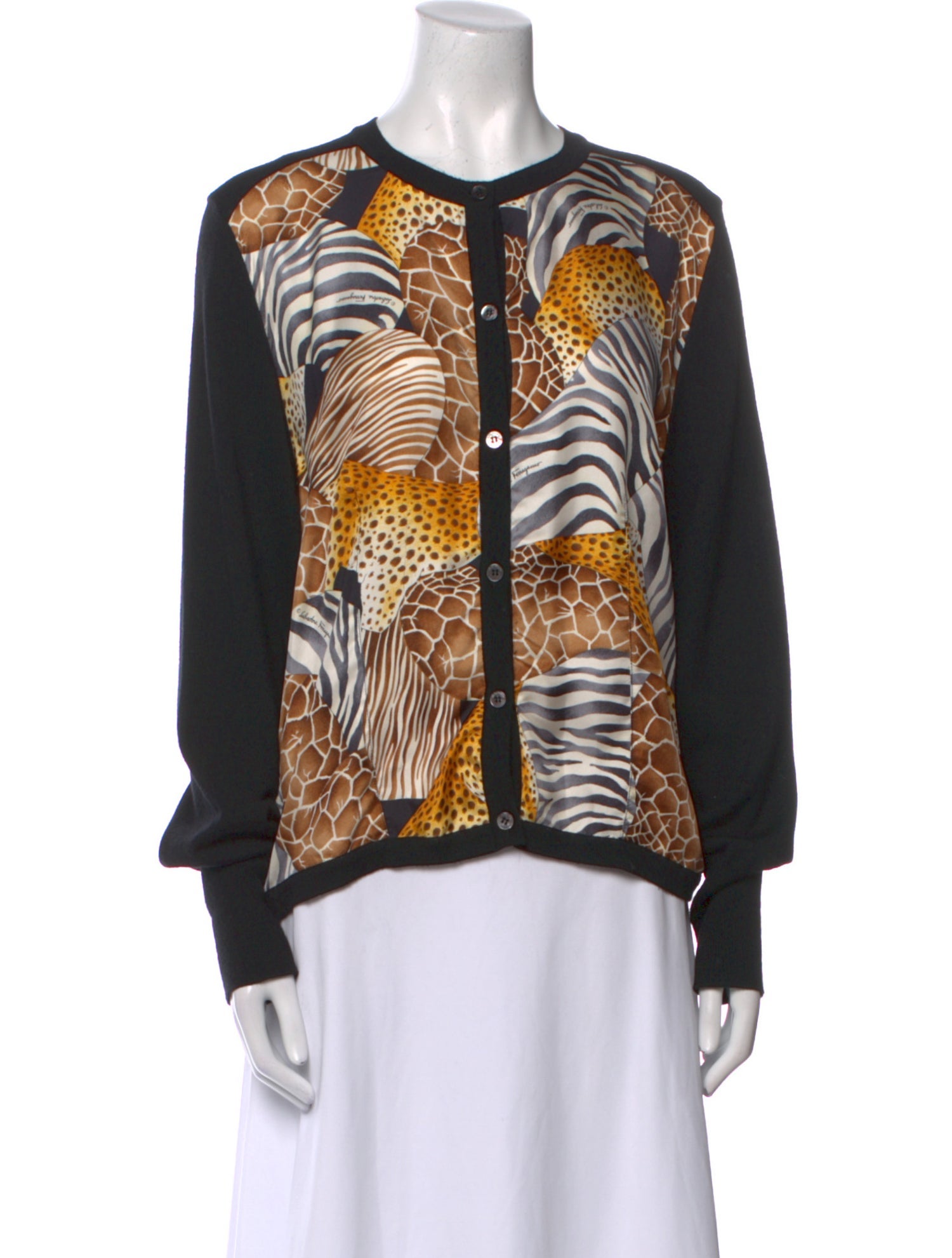 Salvatore Ferragamo Wool Printed Sweater